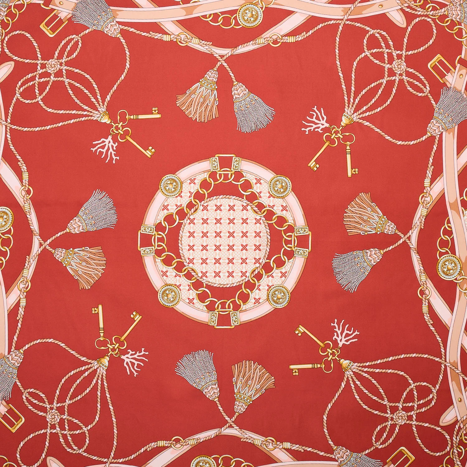 LIGHT BROWN SILK SCARF 90 - Image 3
