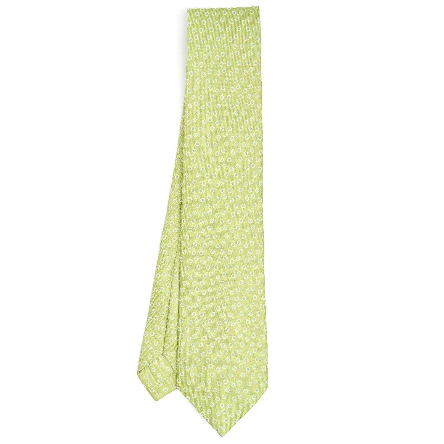 LIGHT GREEN 9 FOLD SARTORIAL SILK TIE - Image 2