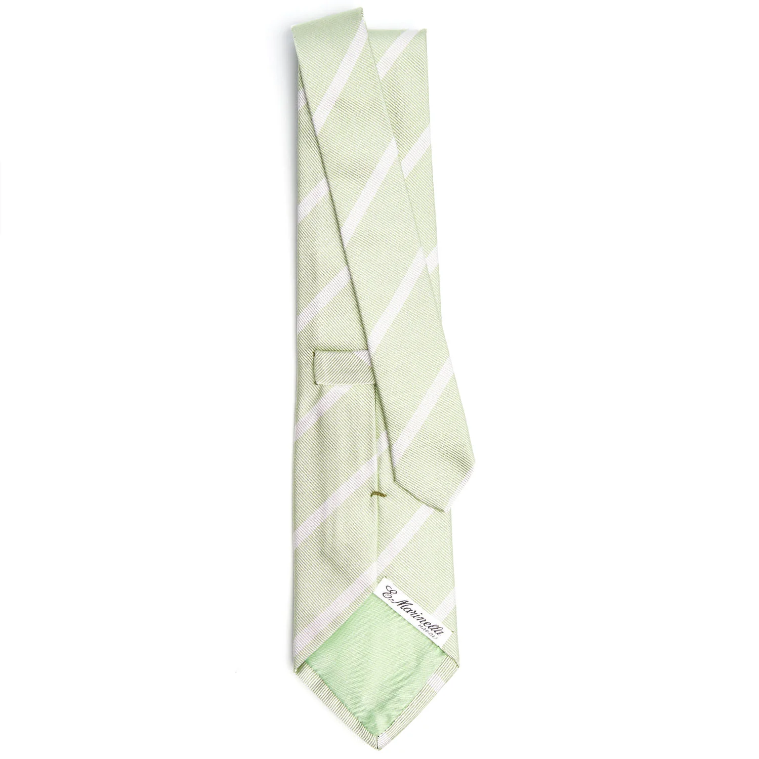 LIGHT GREEN REGIMENTAL SILK TIE - Image 3