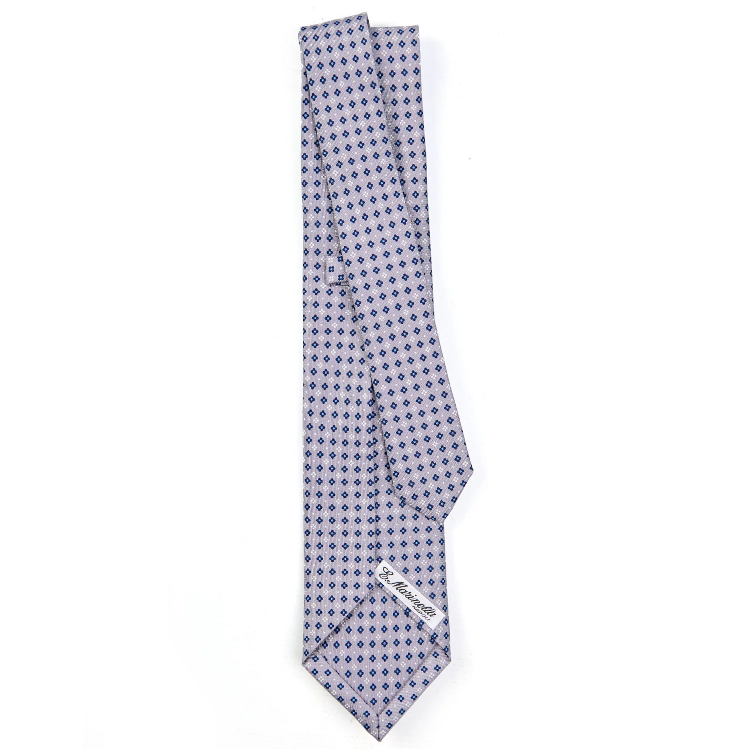 LIGHT GREY 5 FOLD SARTORIAL SILK TIE - Image 3