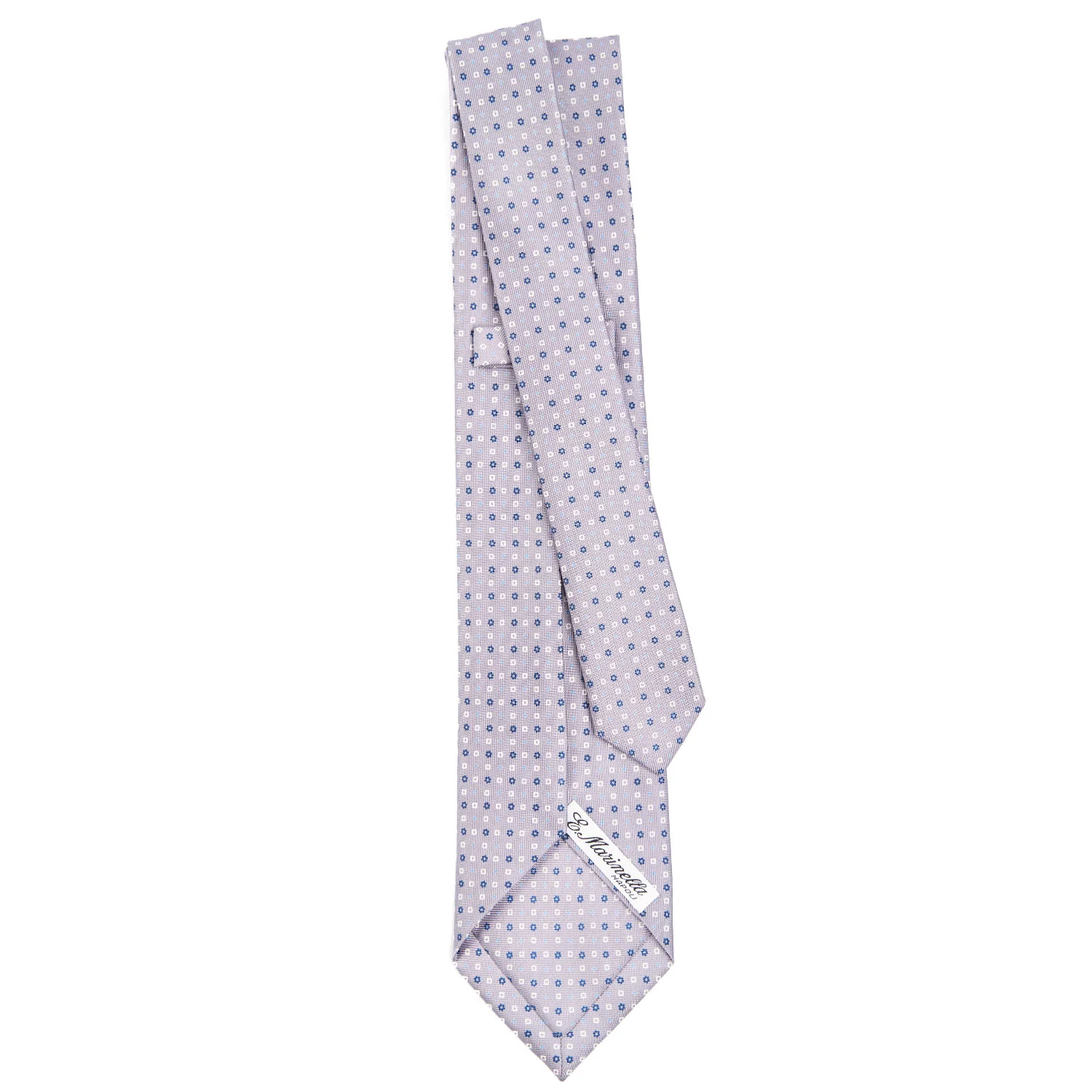 LIGHT GREY 7 FOLD SARTORIAL SILK TIE - Image 3