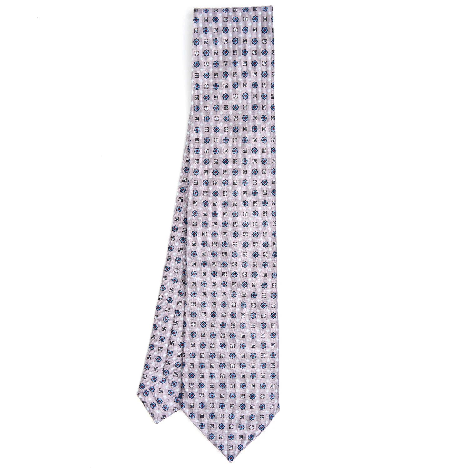 LIGHT GREY 9 FOLD SARTORIAL SILK TIE - Image 2