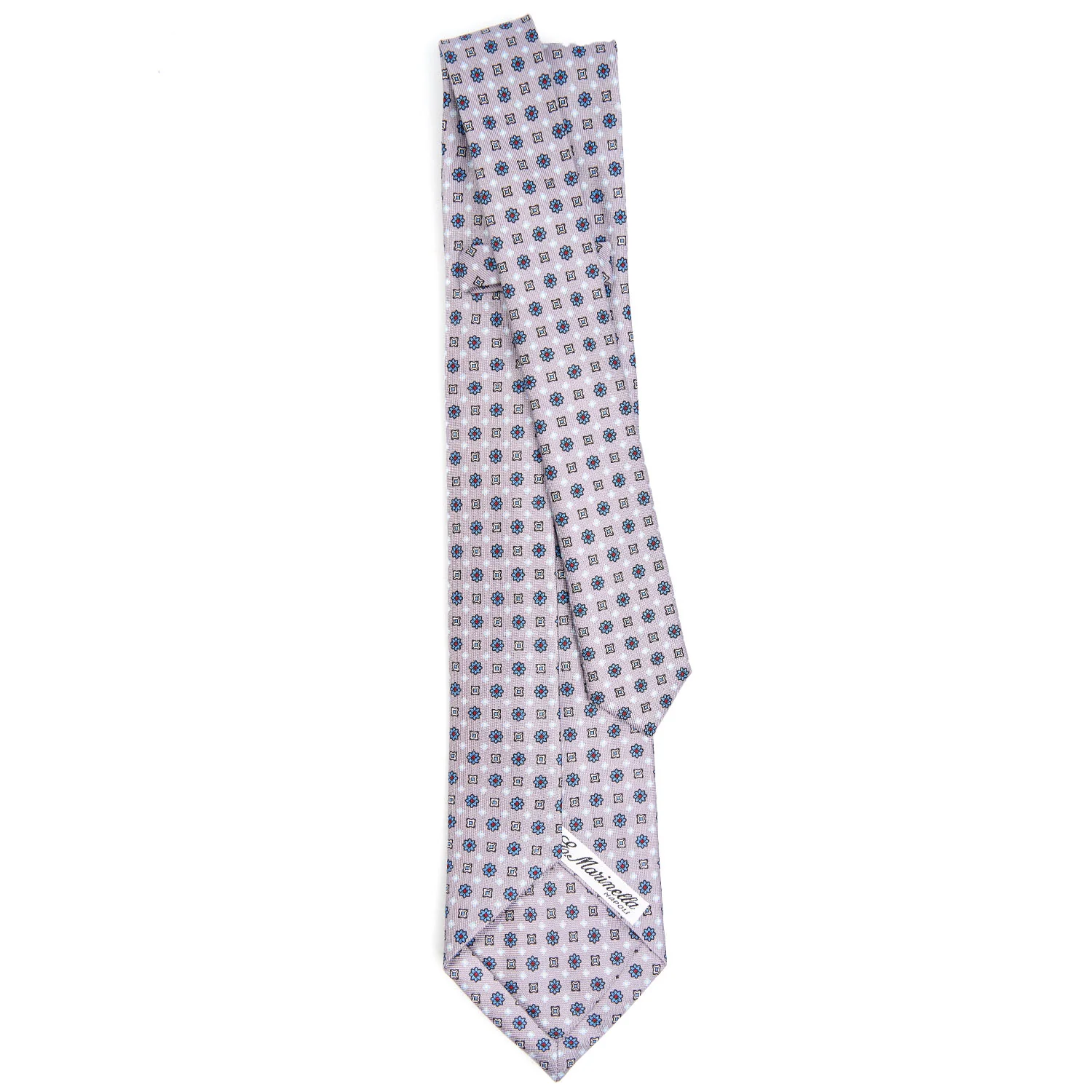 LIGHT GREY 9 FOLD SARTORIAL SILK TIE - Image 3