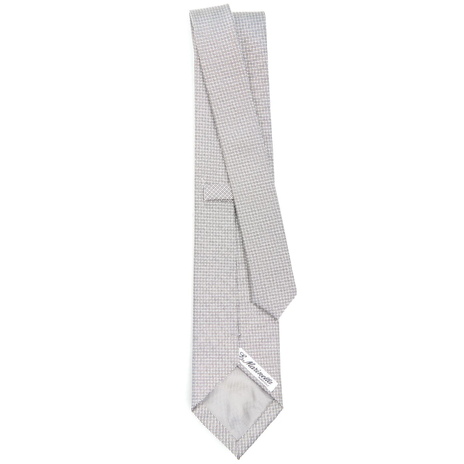 LIGHT GREY CEREMONIAL JACQUARD SILK TIE - Image 3