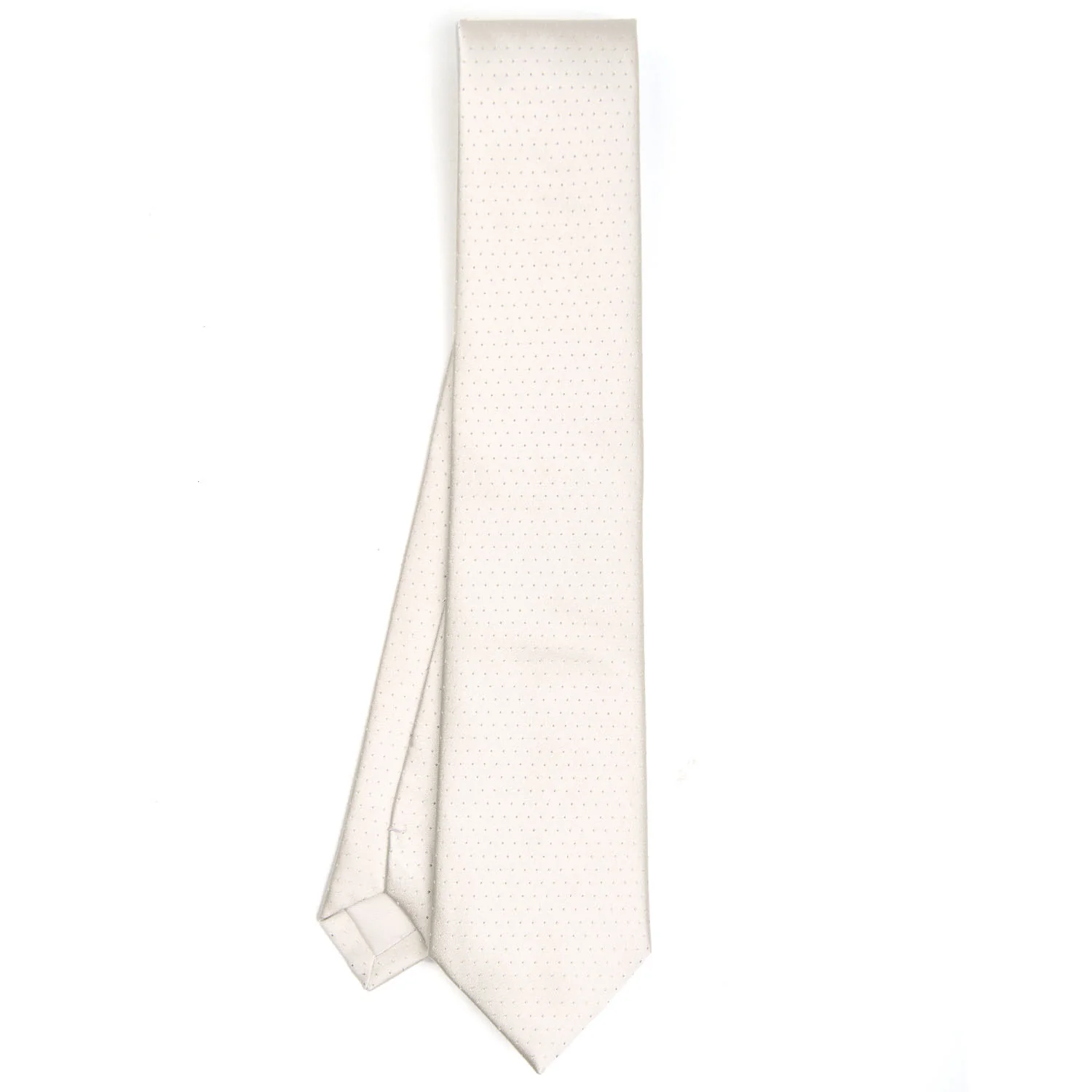 LIGHT GREY CEREMONIAL SILK SATIN TIE - Image 2