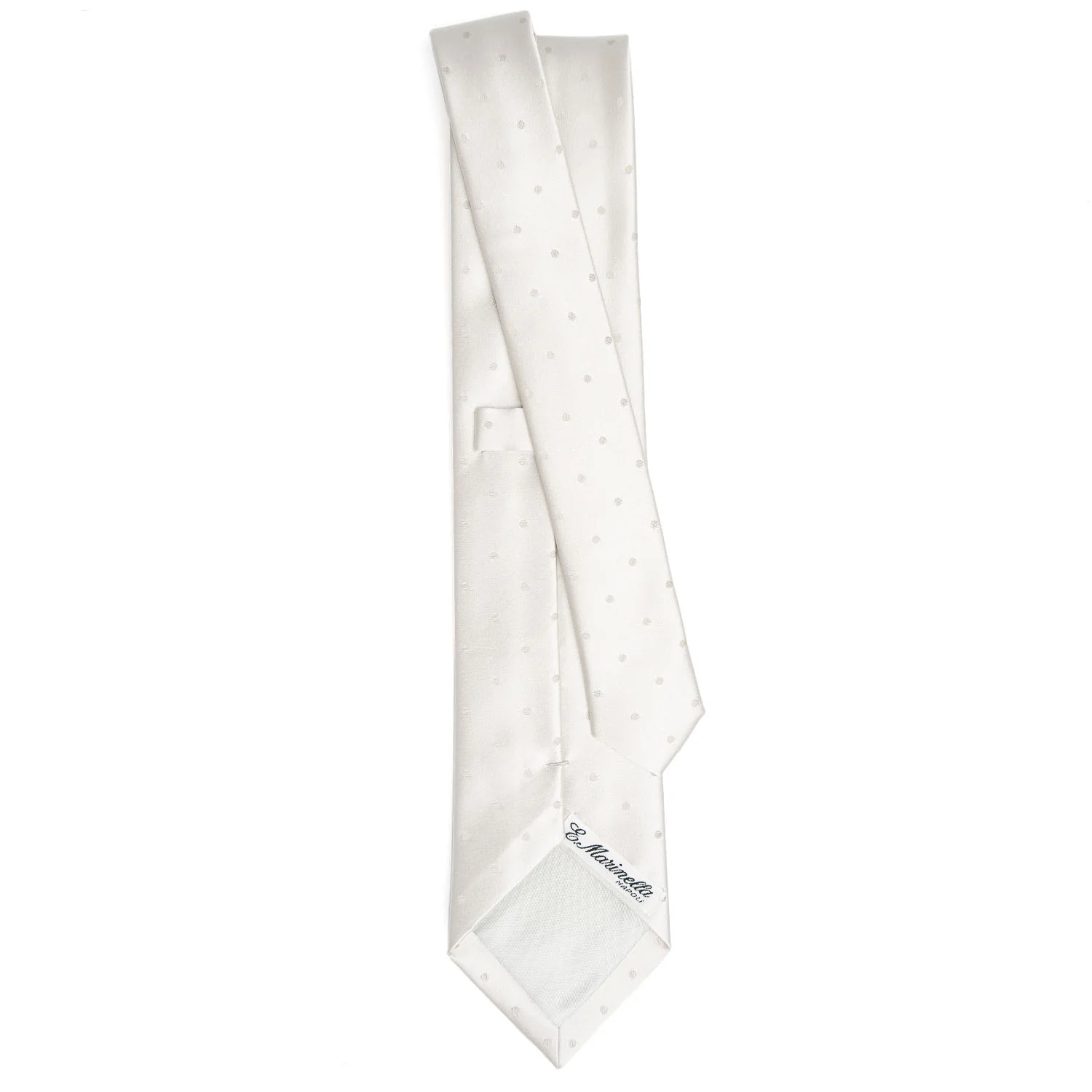 LIGHT GREY CEREMONIAL SILK SATIN TIE - Image 3