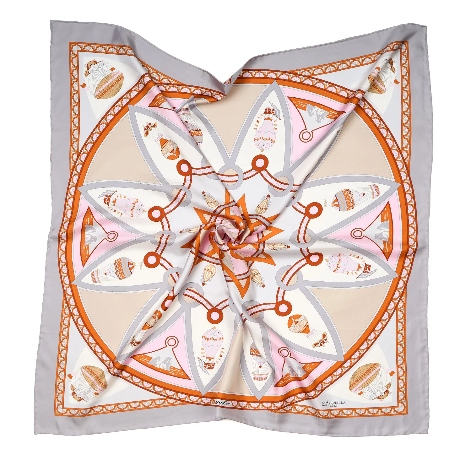 LIGHT GREY SILK SCARF 90 - Image 4