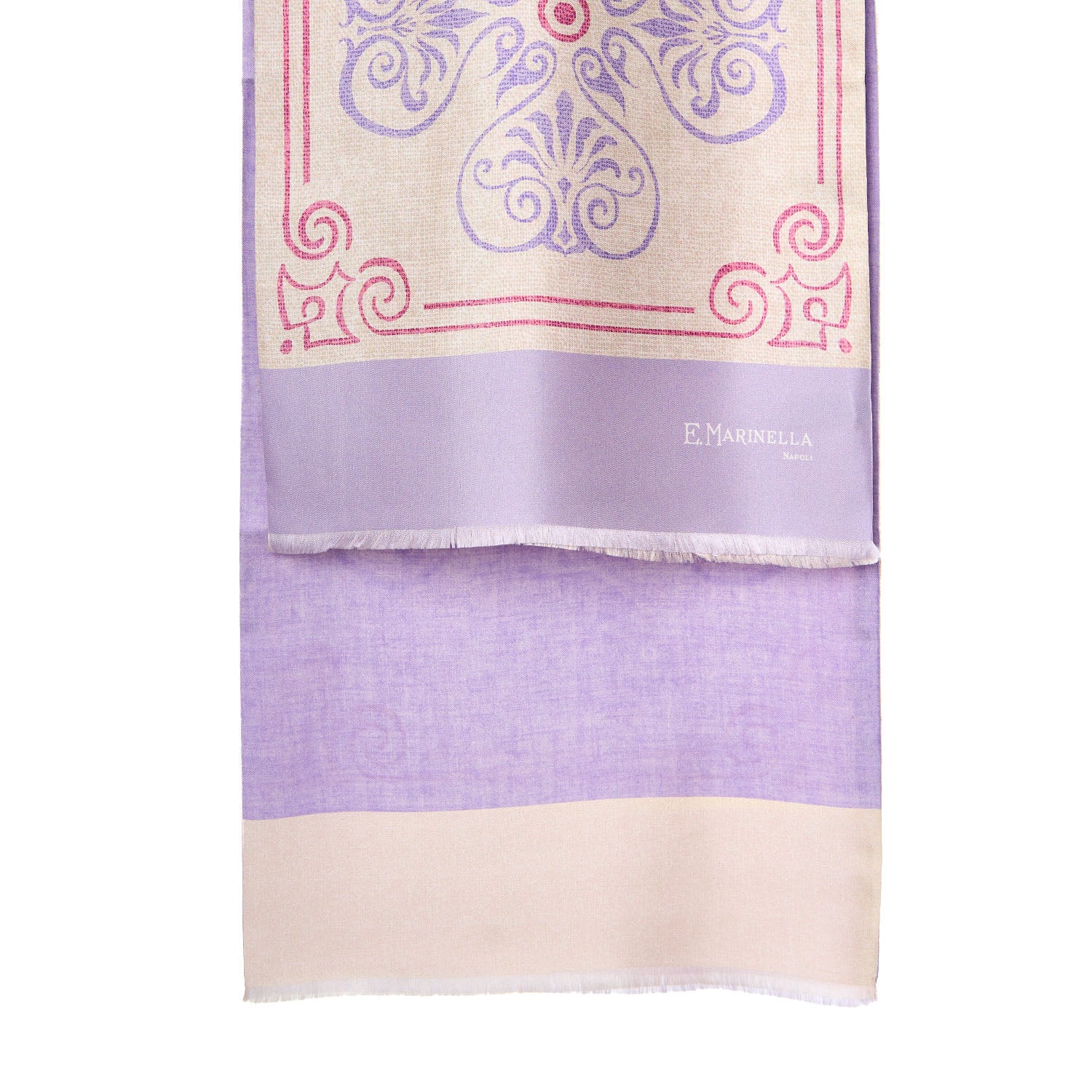 LILAC DOUBLE SILK SCARF - Image 2