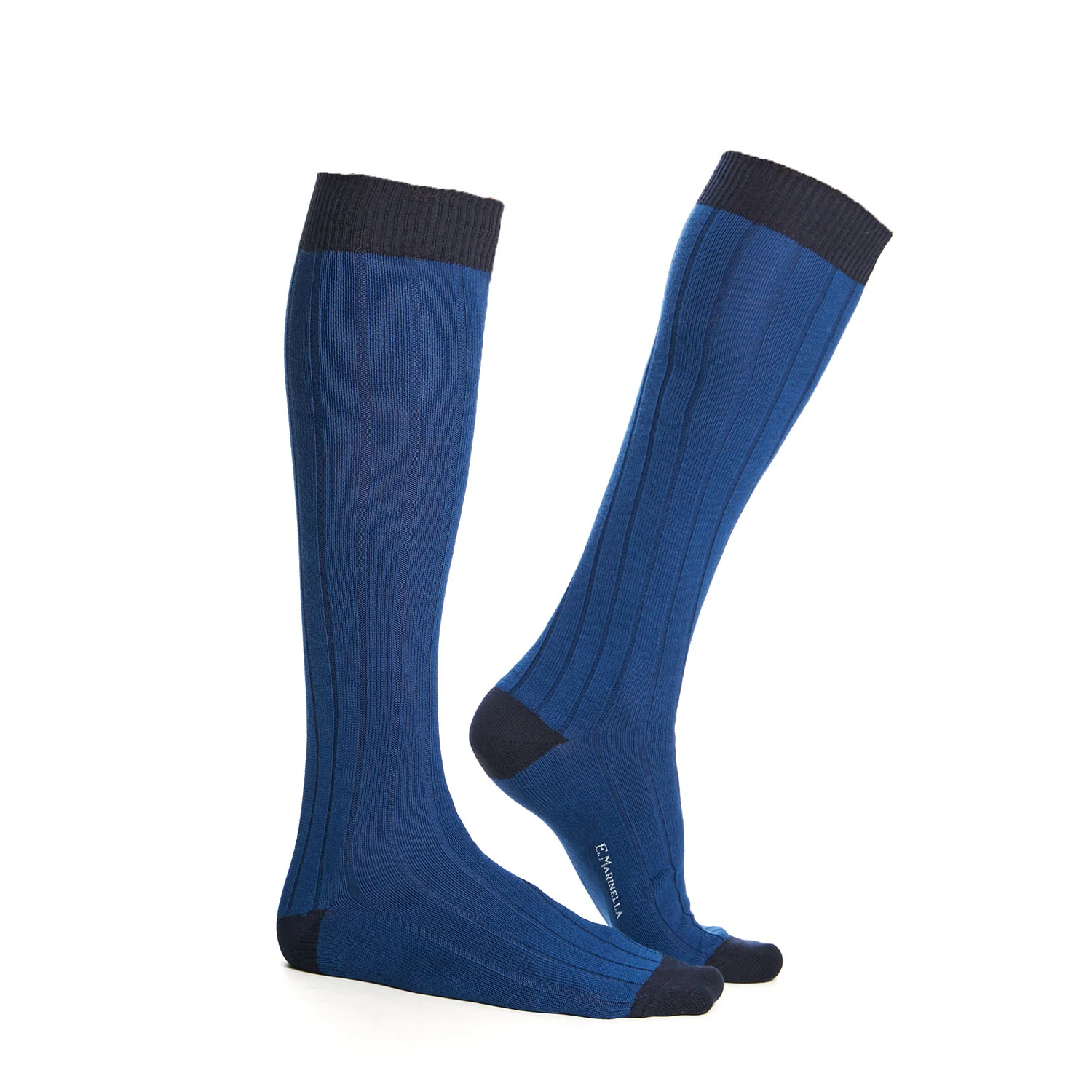 LONG BLUETTE AND BLUE BICOLOR COTTON SOCKS - Image 2