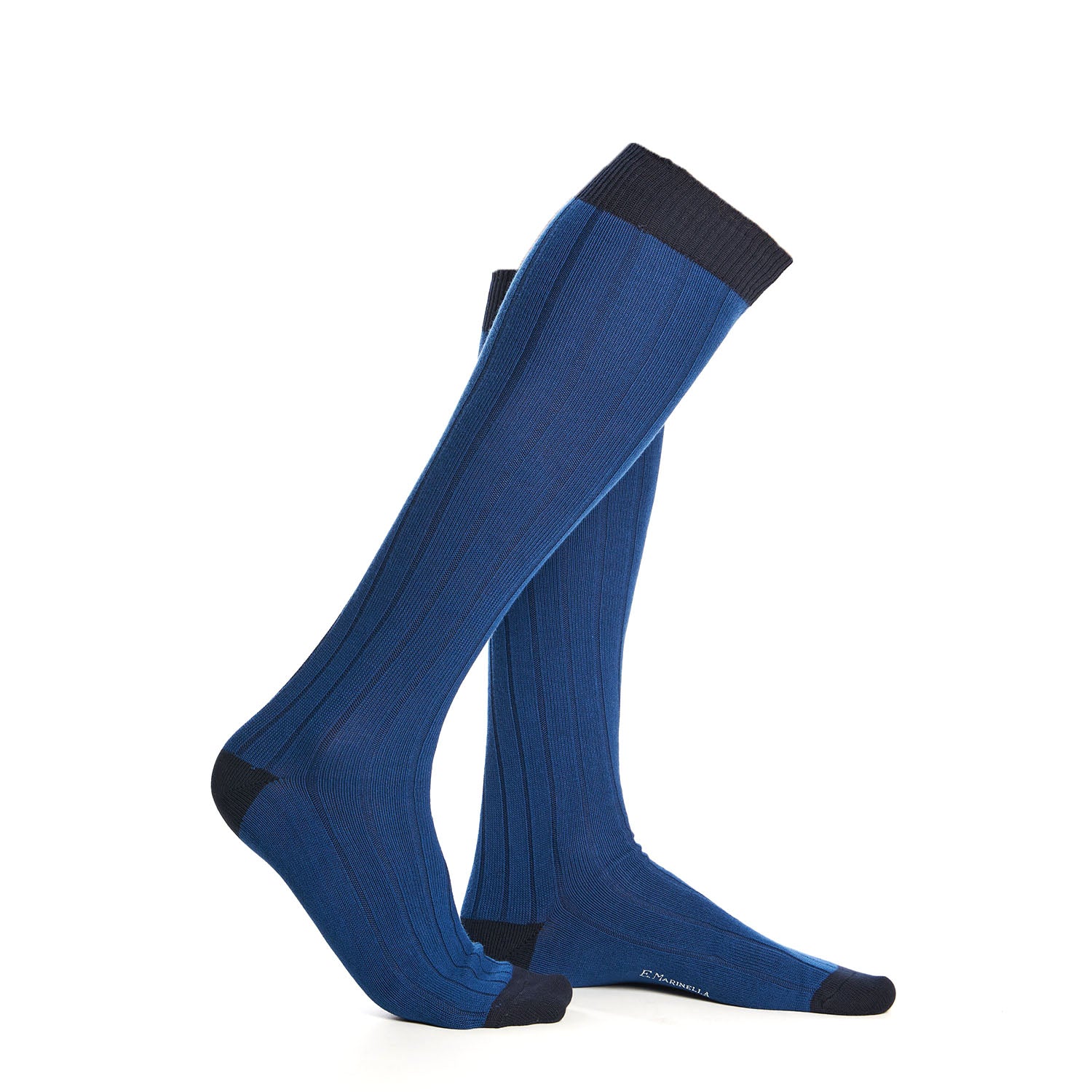 LONG BLUETTE AND BLUE BICOLOR COTTON SOCKS - Image 4