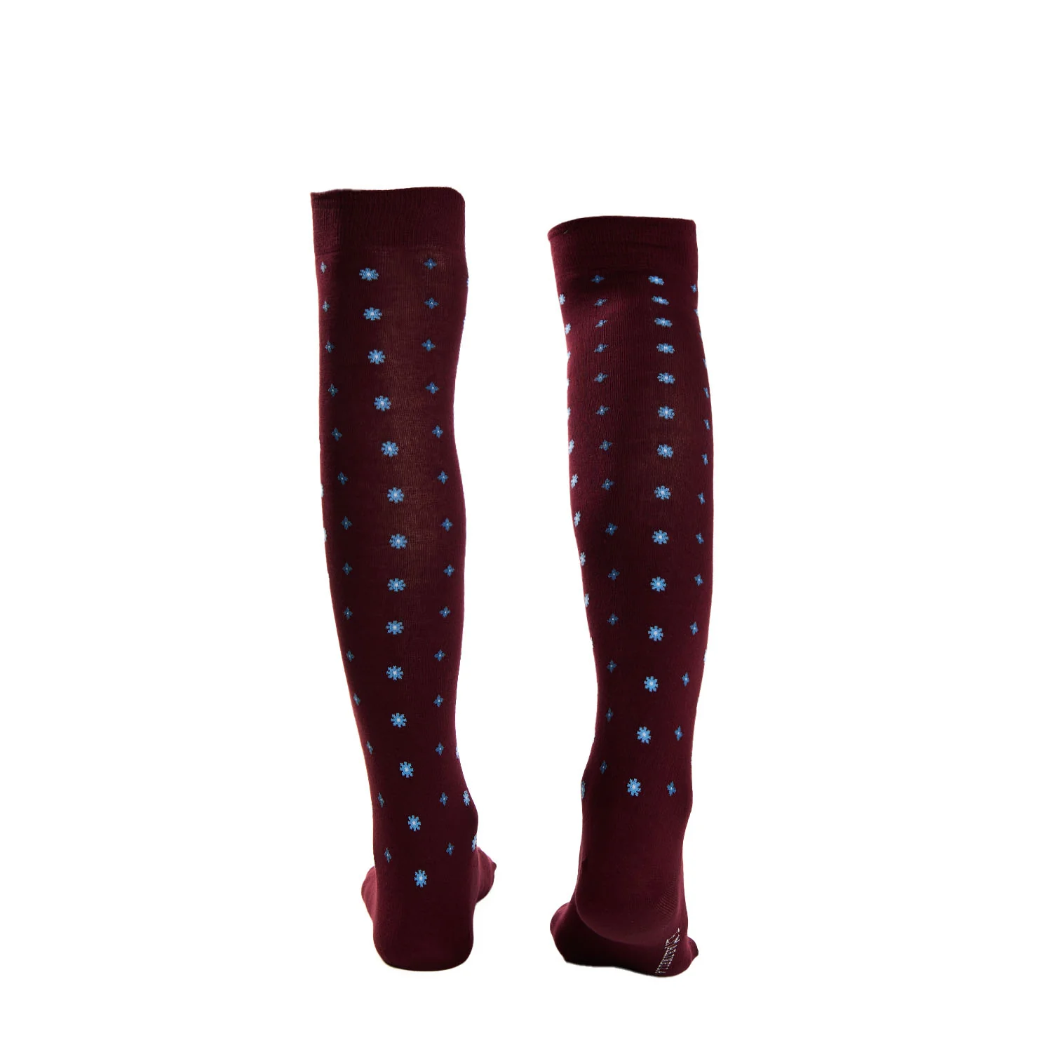 LONG BURGUNDY COTTON SOCKS - Image 3
