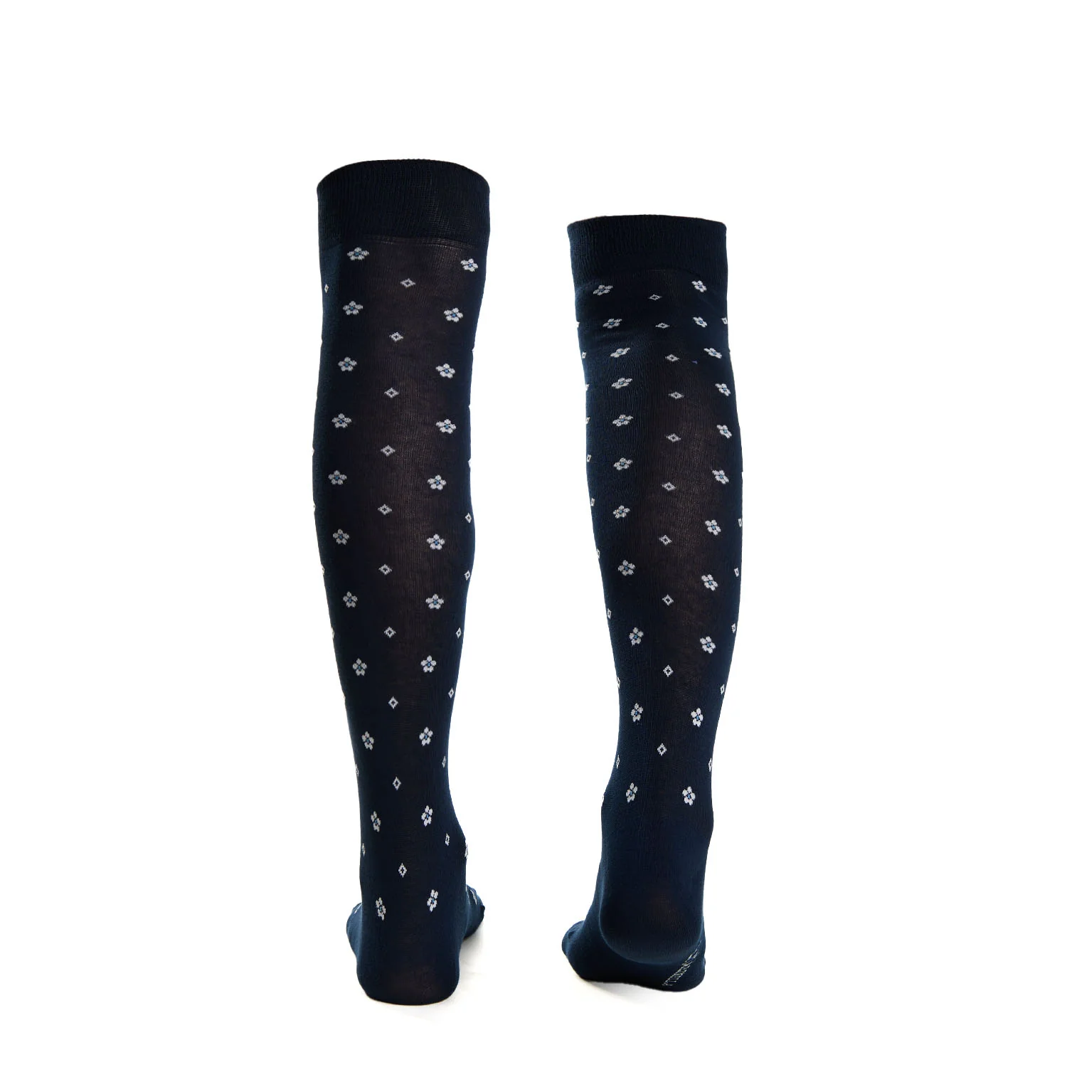LONG DARK BLUE COTTON SOCKS - Image 3