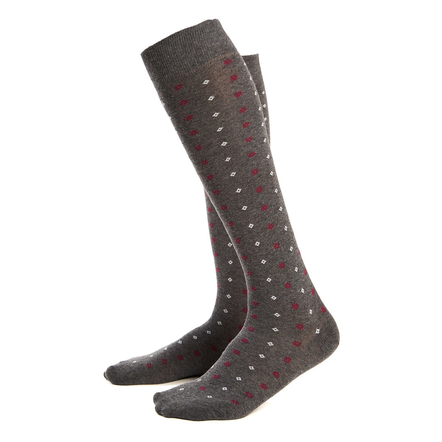 LONG GREY COTTON SOCKS - Image 4