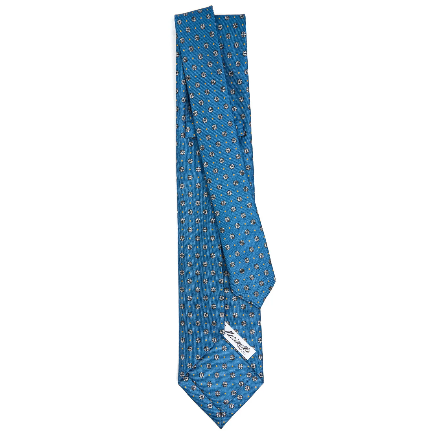 MID BLUE 9 FOLD SARTORIAL SILK TIE - Image 3