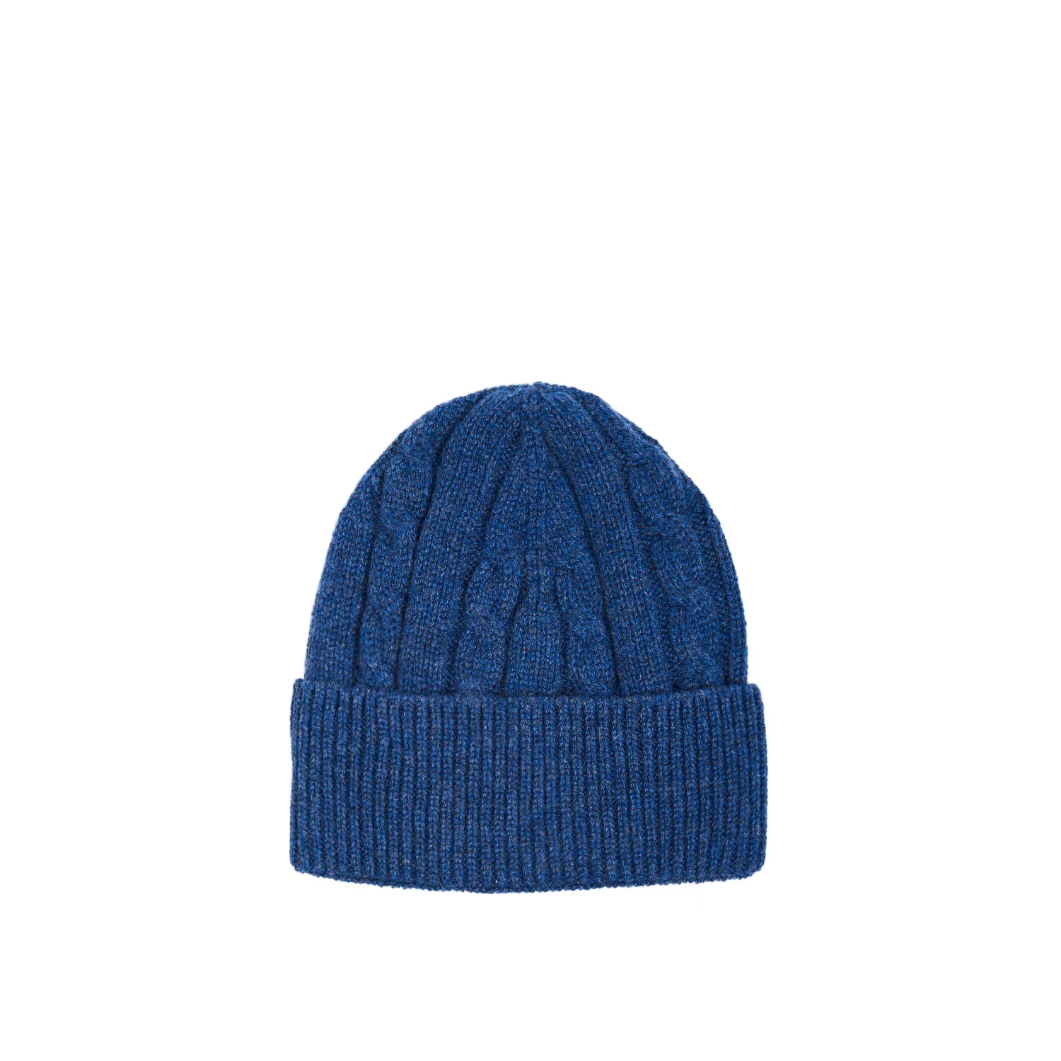 MID BLUE BRAIDED BEANIE - Image 3