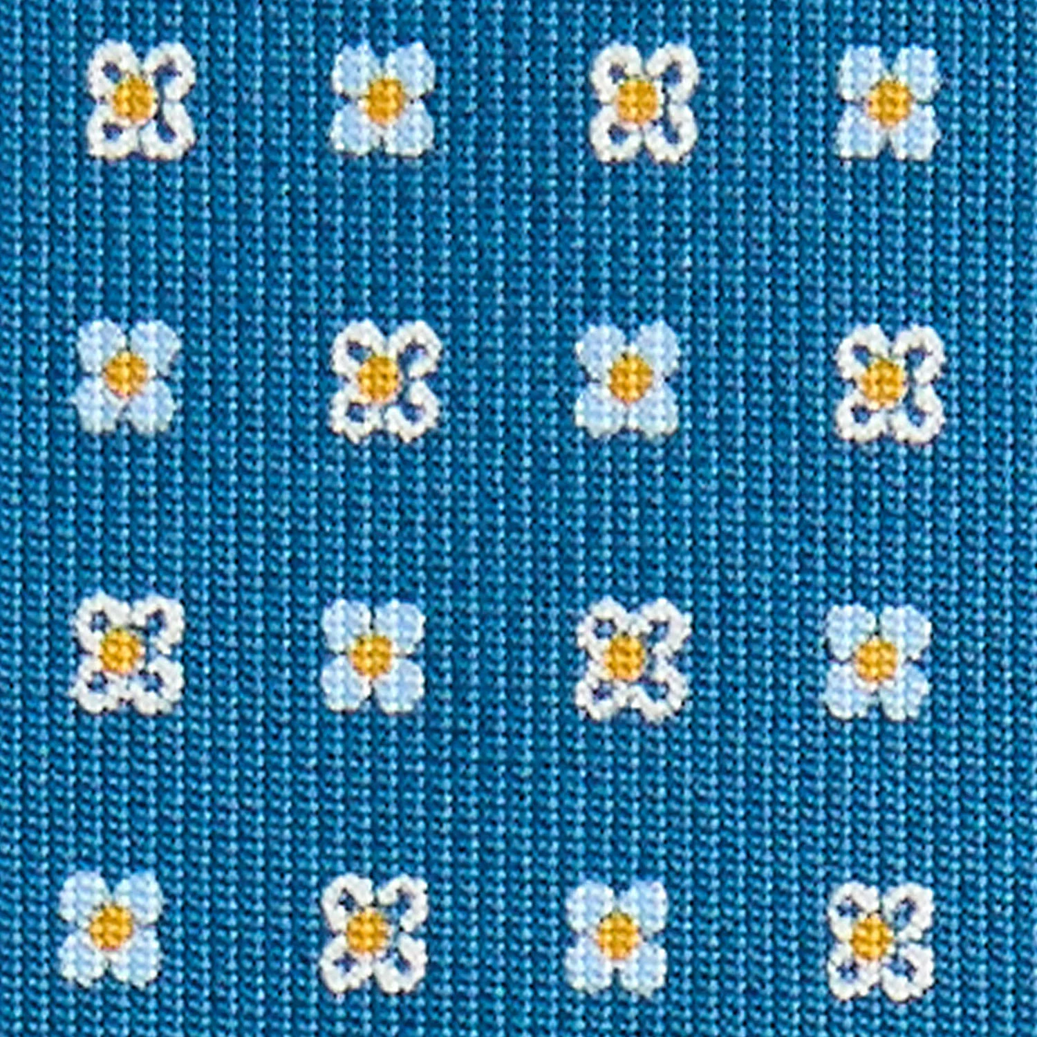 MID BLUE CLASSIC SILK TIE - Image 5