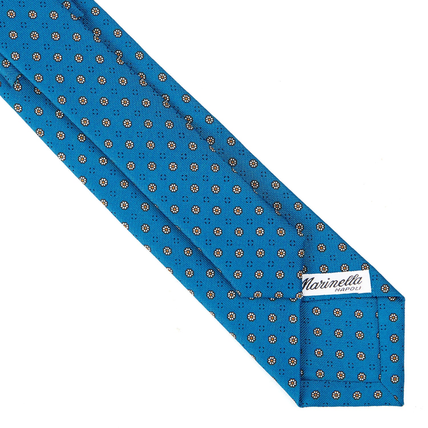 MID BLUE SARTORIAL 7 CM SILK TIE - Image 4