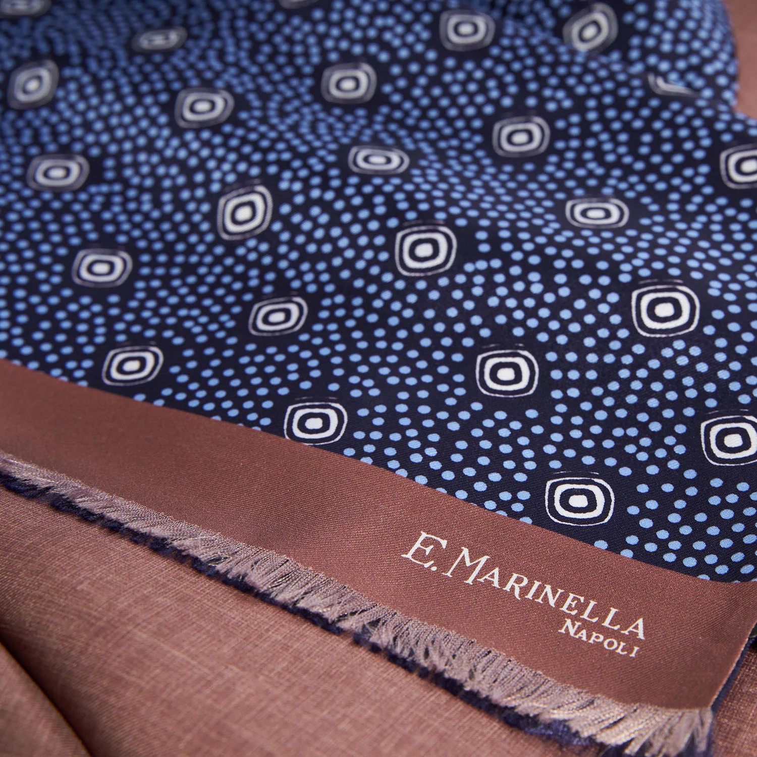 MIDNIGHT BLUE AND PINK DOUBLE SCARF - Image 5