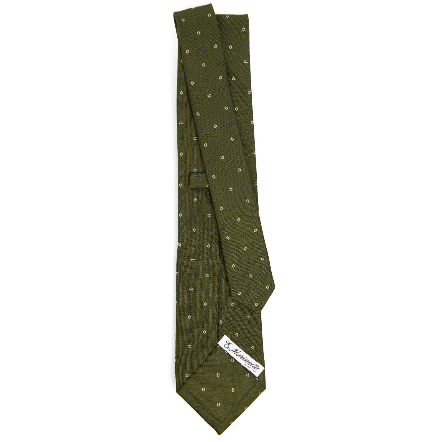 OLIVE GREEN CLASSIC SILK TIE - Image 3