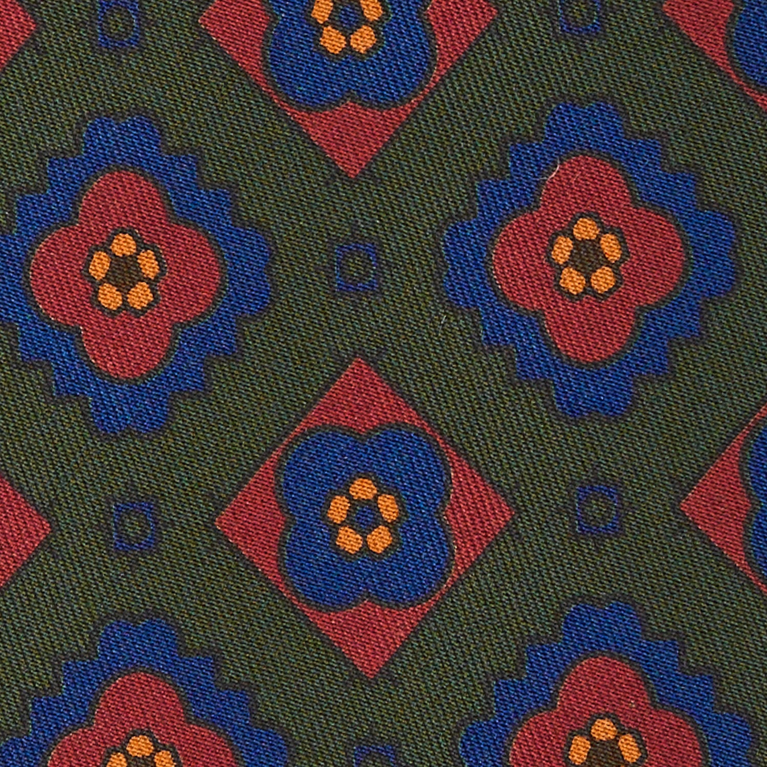 OLIVE GREEN SILK TIE - Image 4