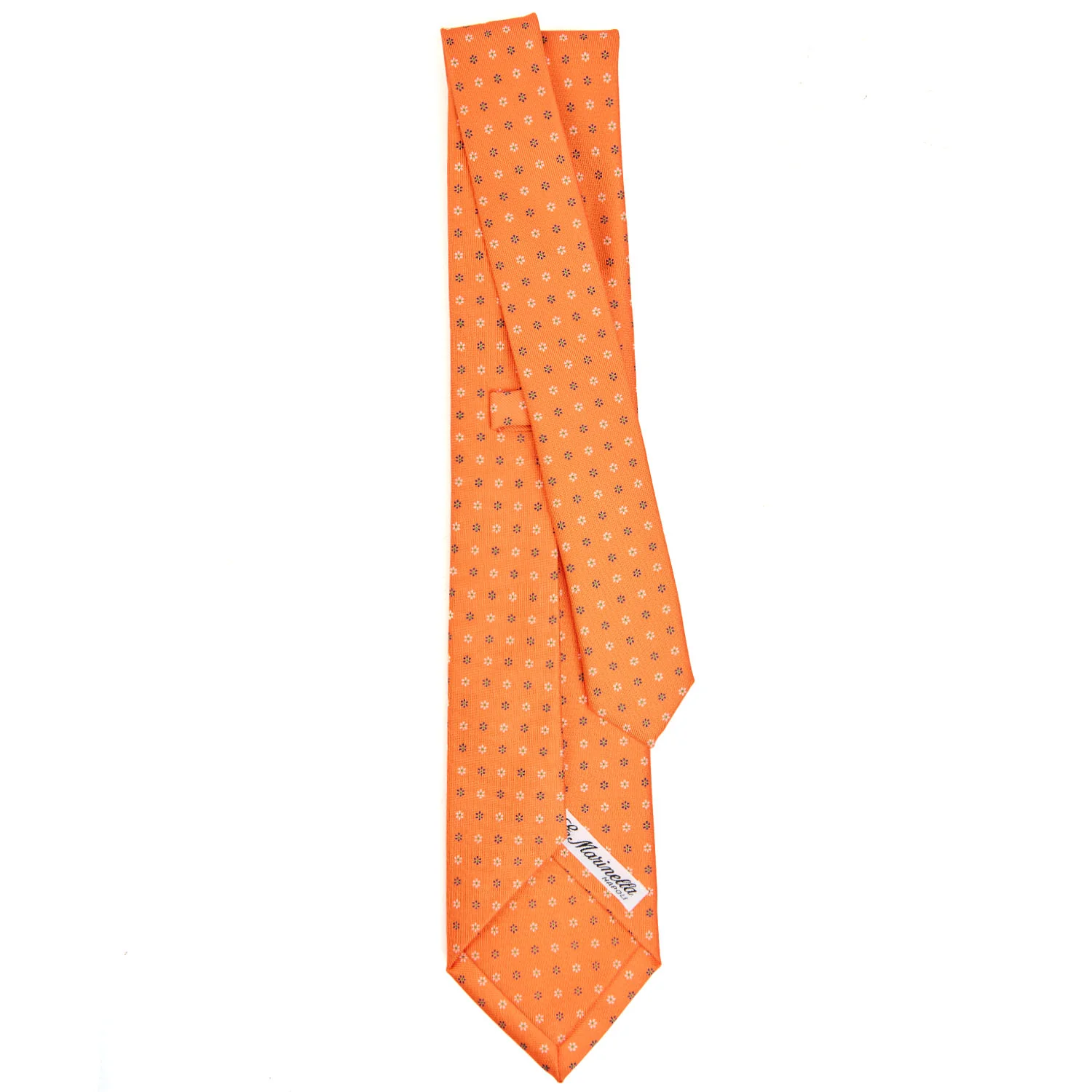 ORANGE 9 FOLD SARTORIAL SILK TIE - Image 3