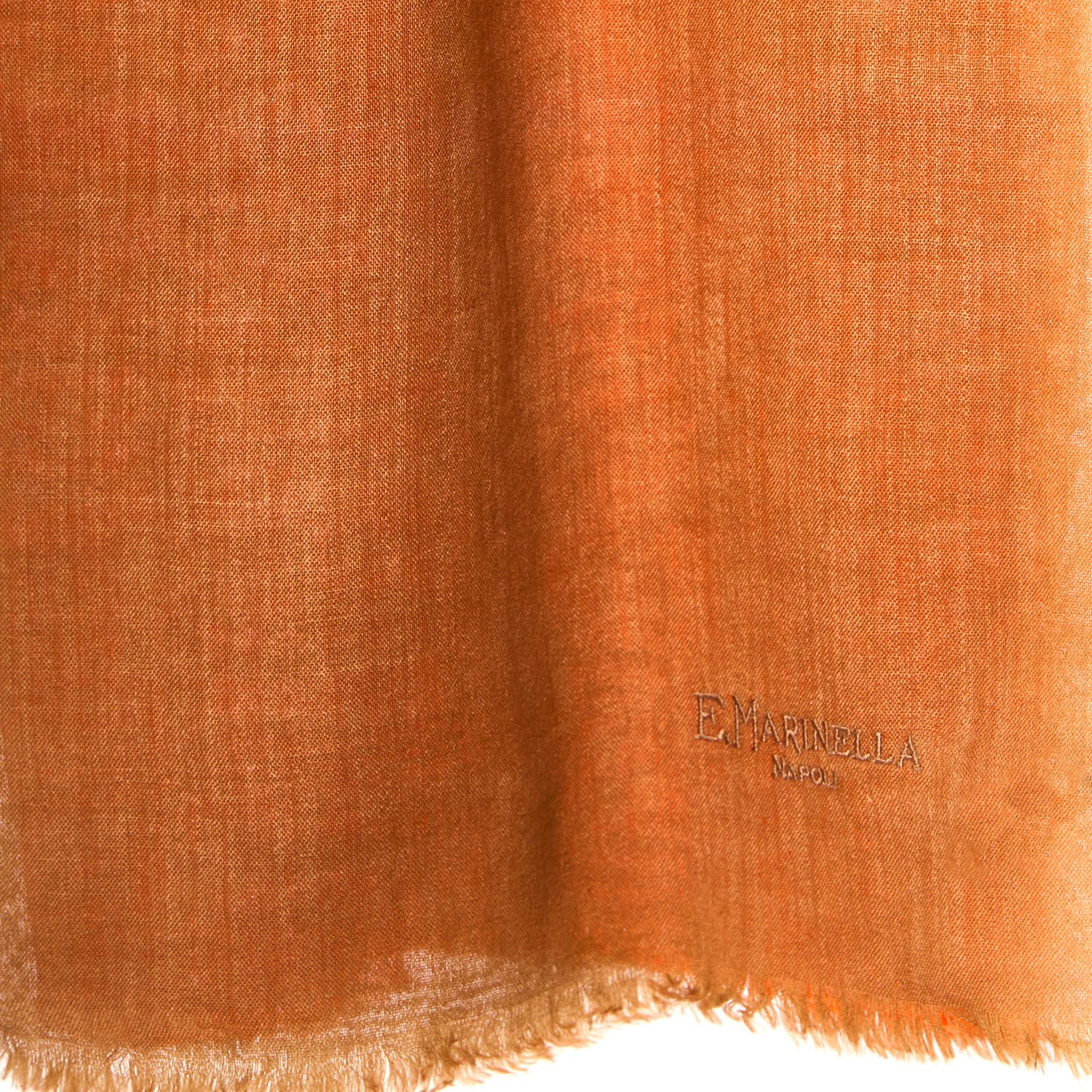 ORANGE AND LIGHT BROWN CASHMERE PASHMINA - Image 3