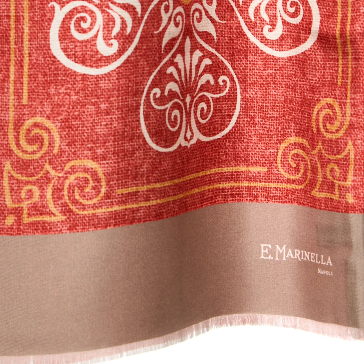 ORANGE DOUBLE SILK SCARF - Image 3