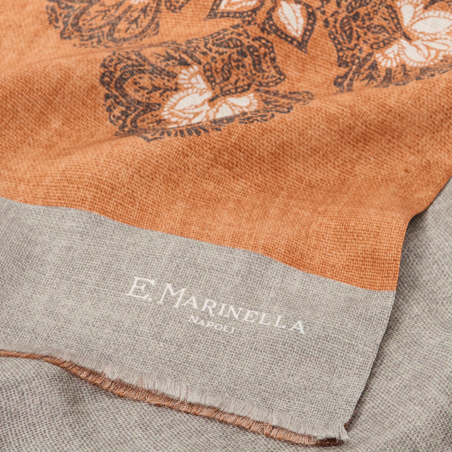 ORANGE DOUBLE SILK SCARF - Image 4