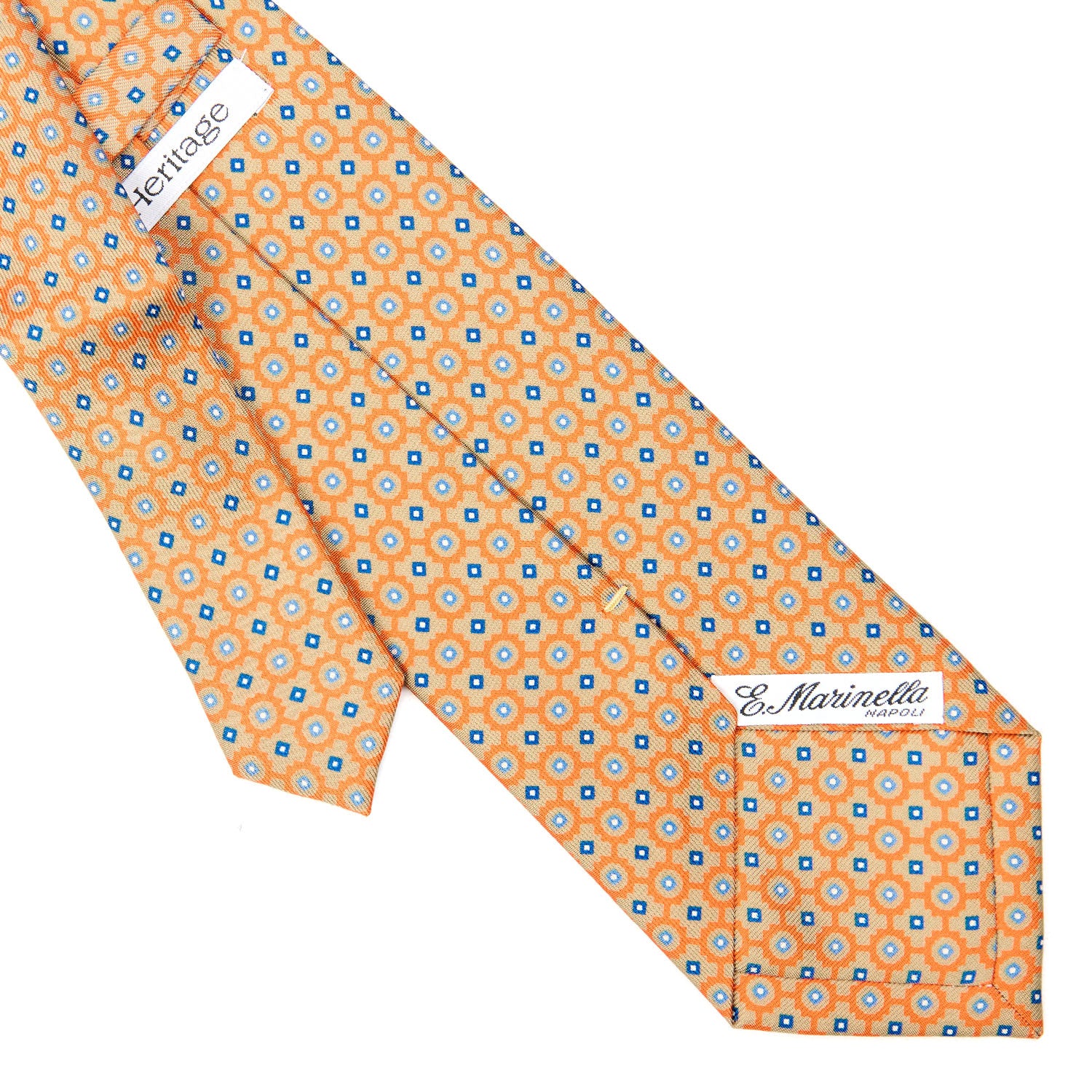 ORANGE EXTRA LONG SILK TIE - Image 4