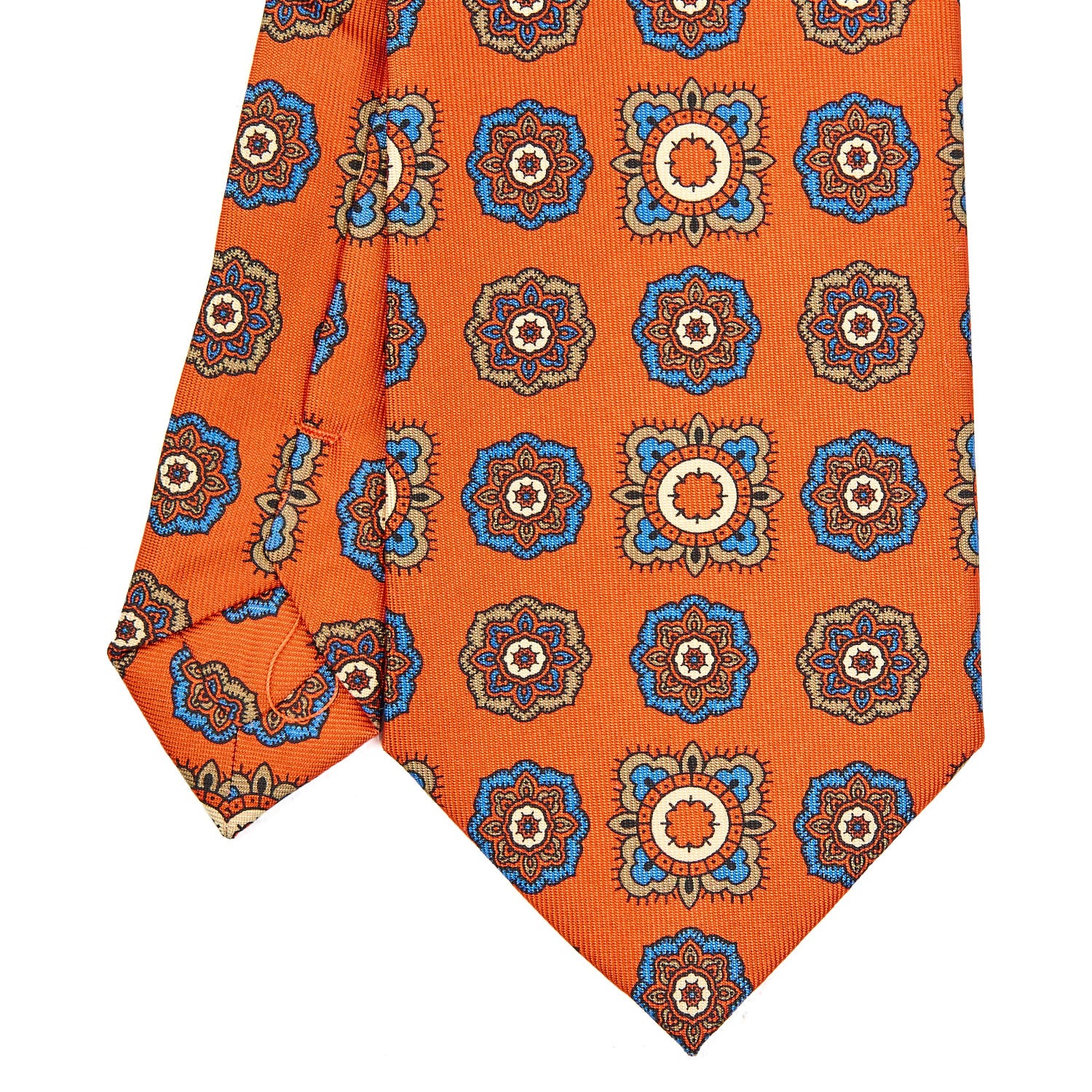 ORANGE EXTRA LONG SILK TIE