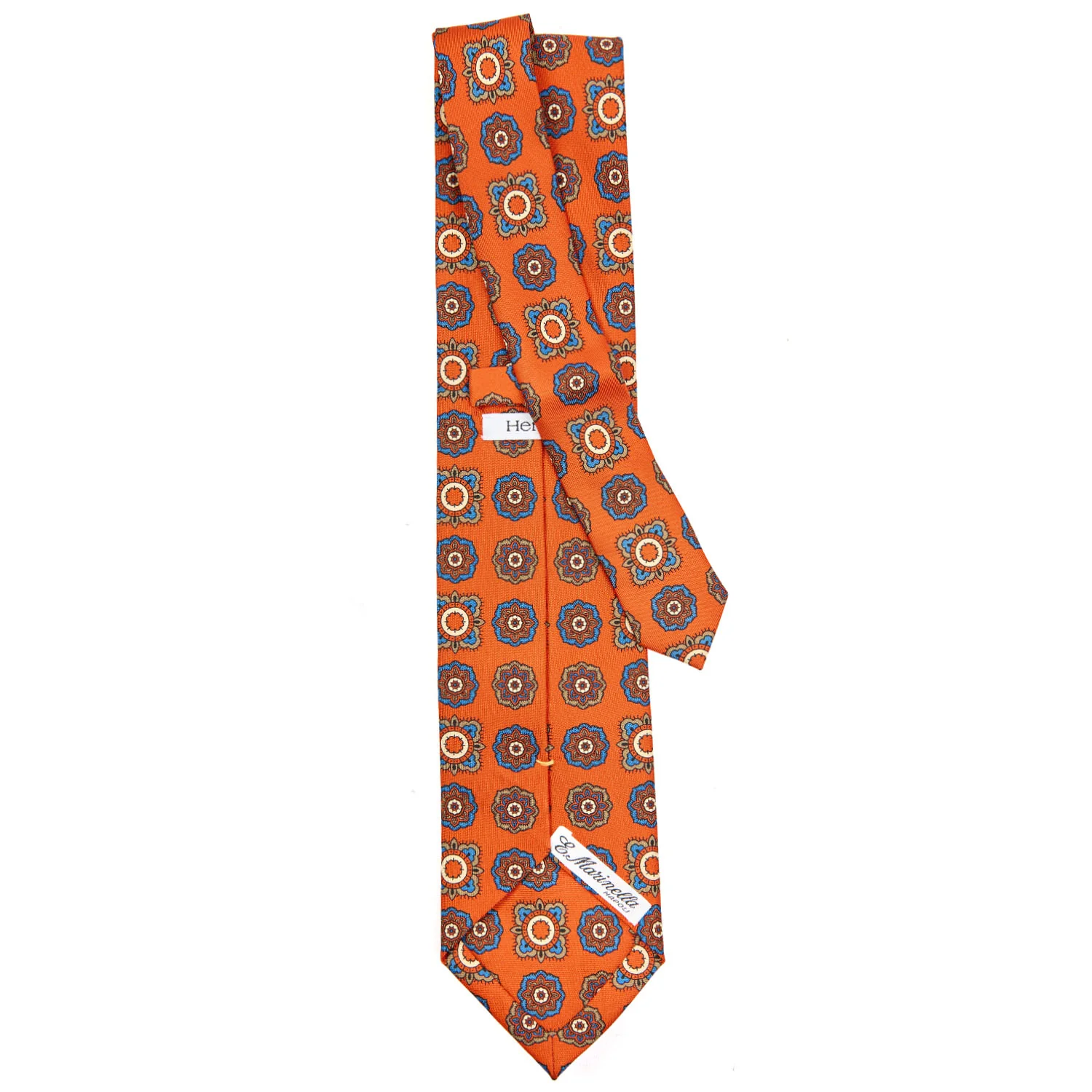ORANGE EXTRA LONG SILK TIE - Image 3