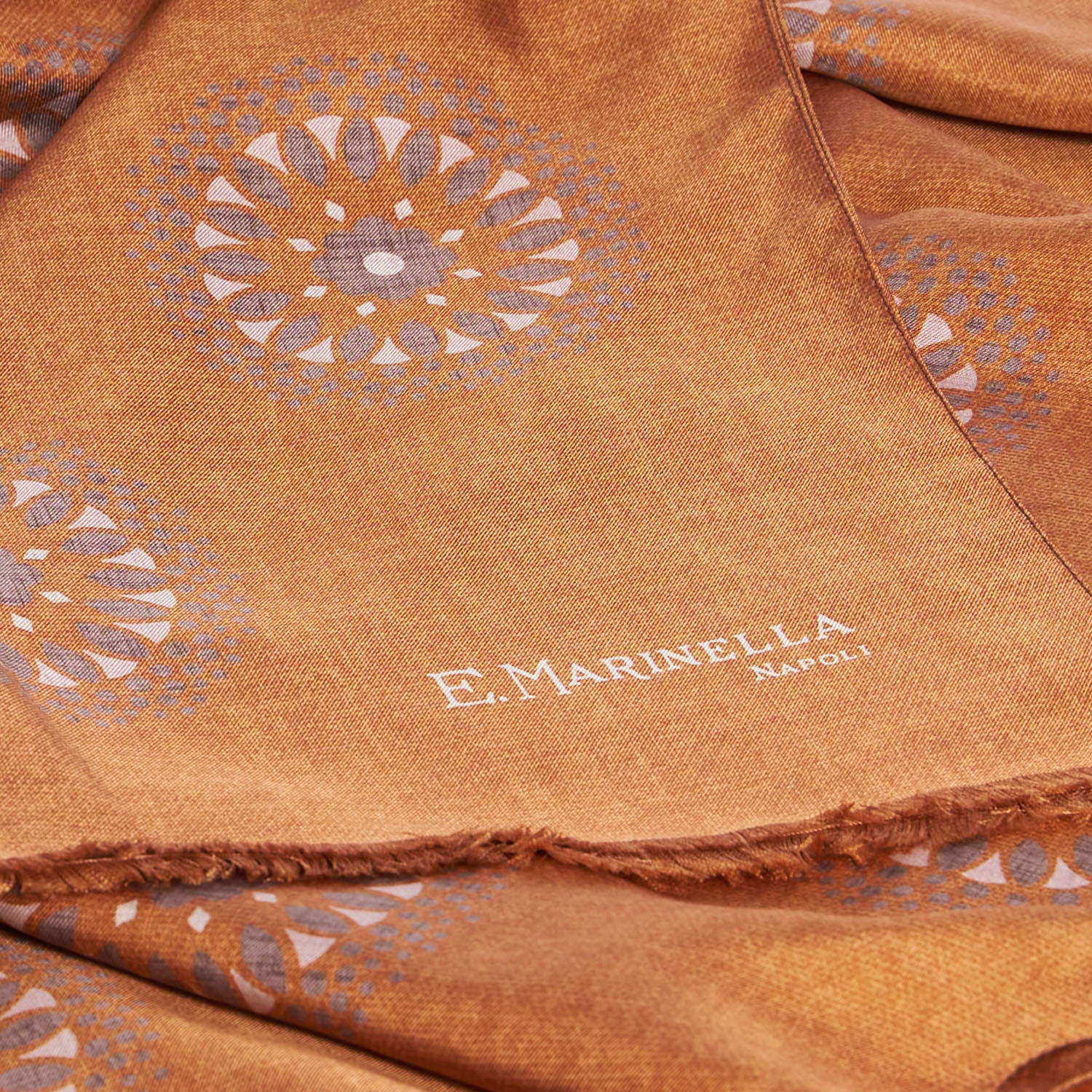 ORANGE MADDER SILK STOLE - Image 4