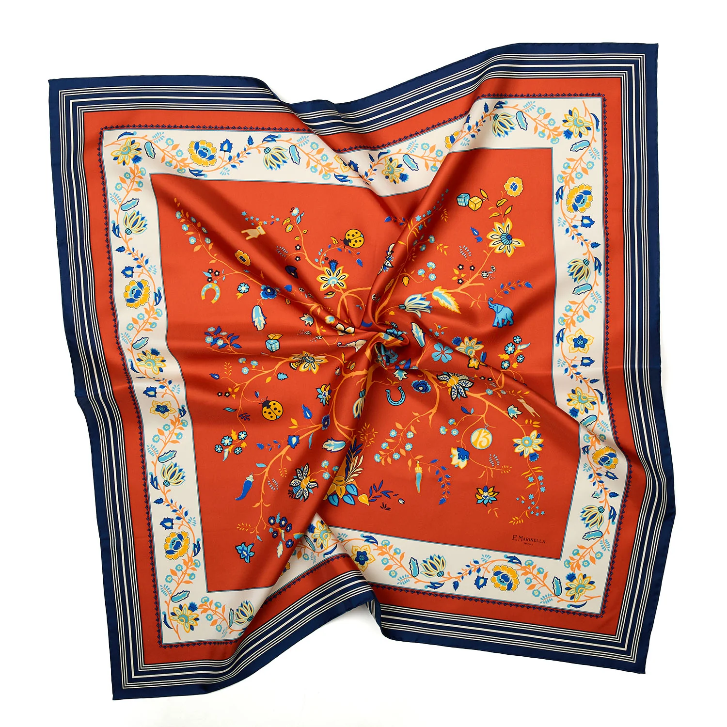 ORANGE SILK SCARF 90 - Image 2