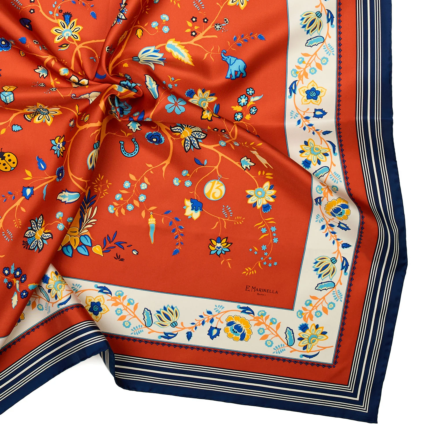 ORANGE SILK SCARF 90 - Image 4