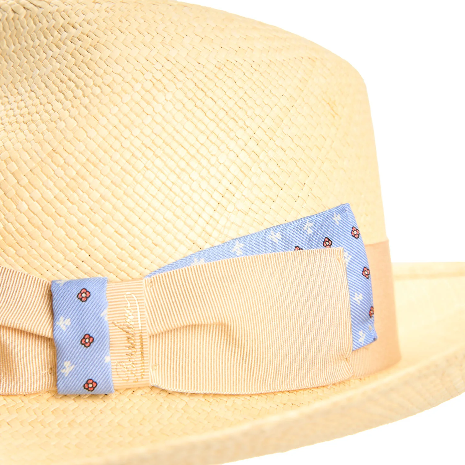 PANAMA AMEDEO MODEL WITH LIGHT BLUE SILK DETAILS, 55 CM - Image 3
