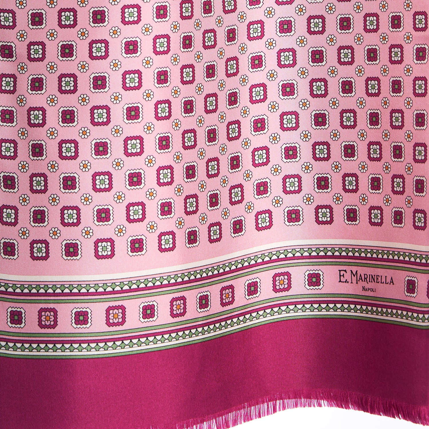 PINK DOUBLE SILK SCARF - Image 3