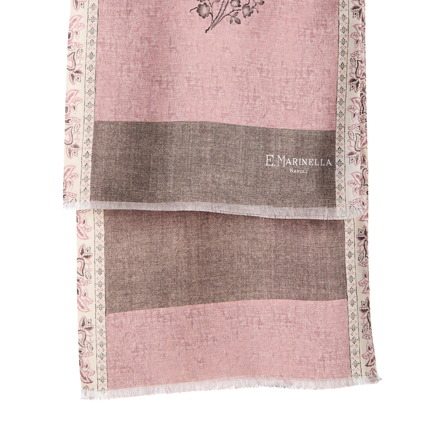 PINK DOUBLE SILK SCARF - Image 2