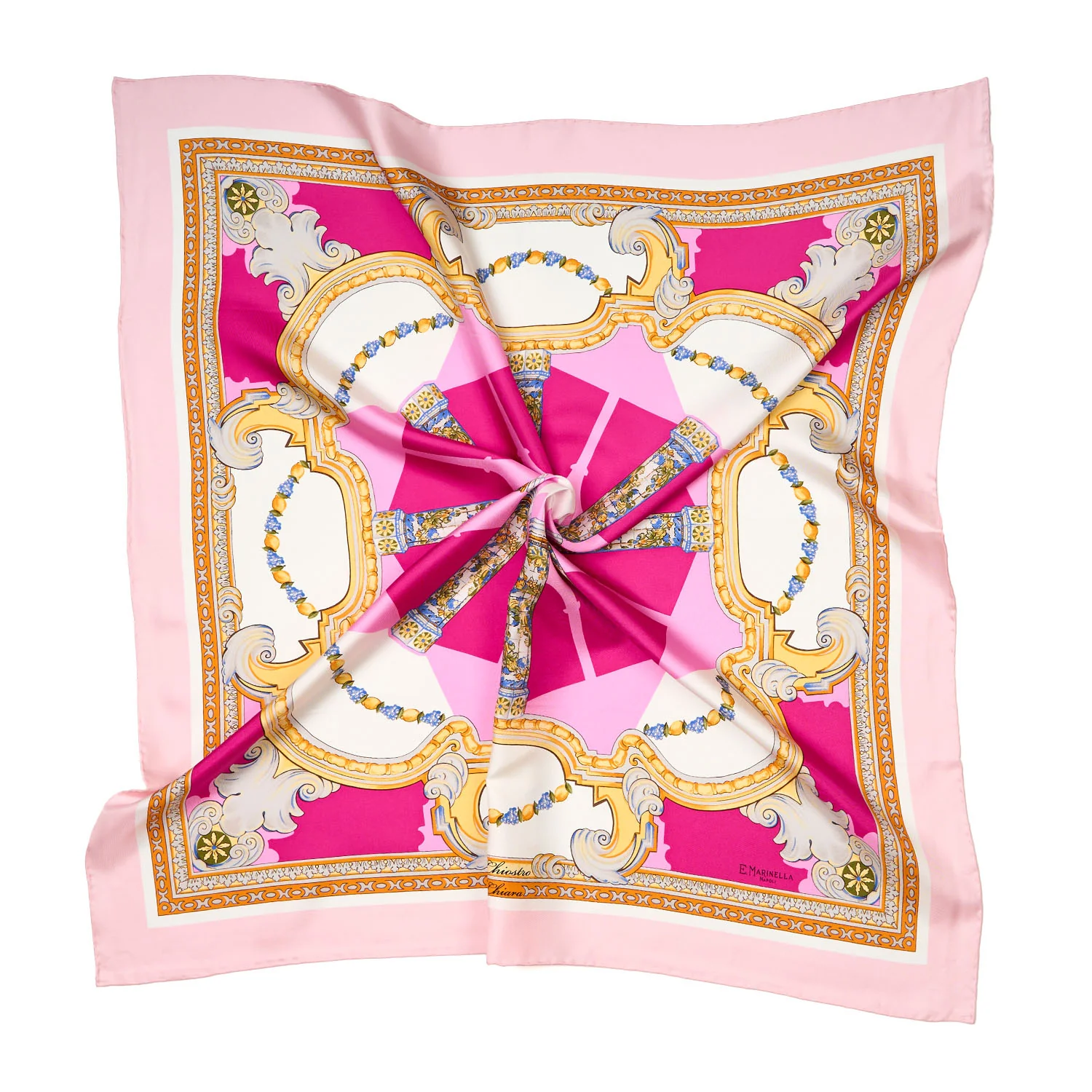 PINK SILK SCARF 90 - Image 4