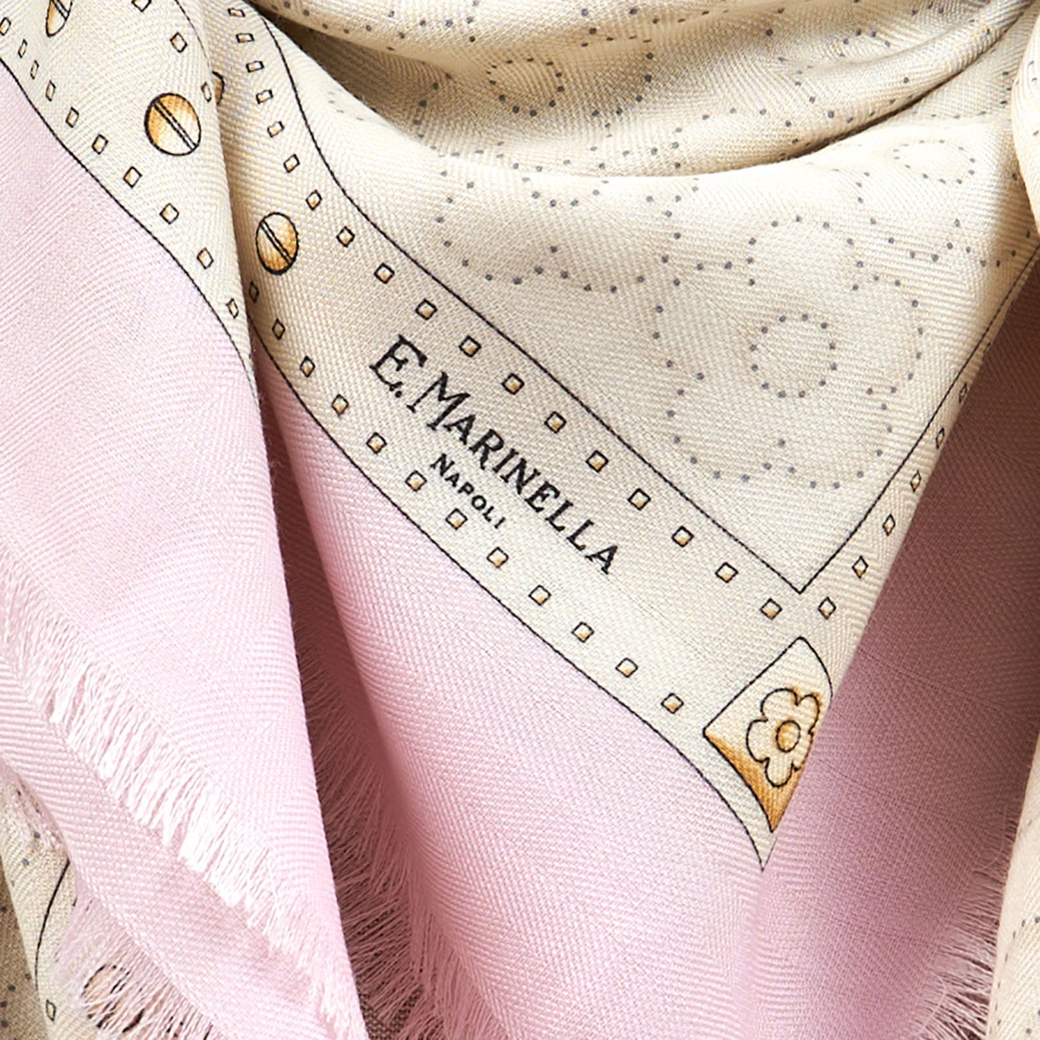 PINK STOLE 115 IN WOOL, SILK AND CASHMERE - Image 3