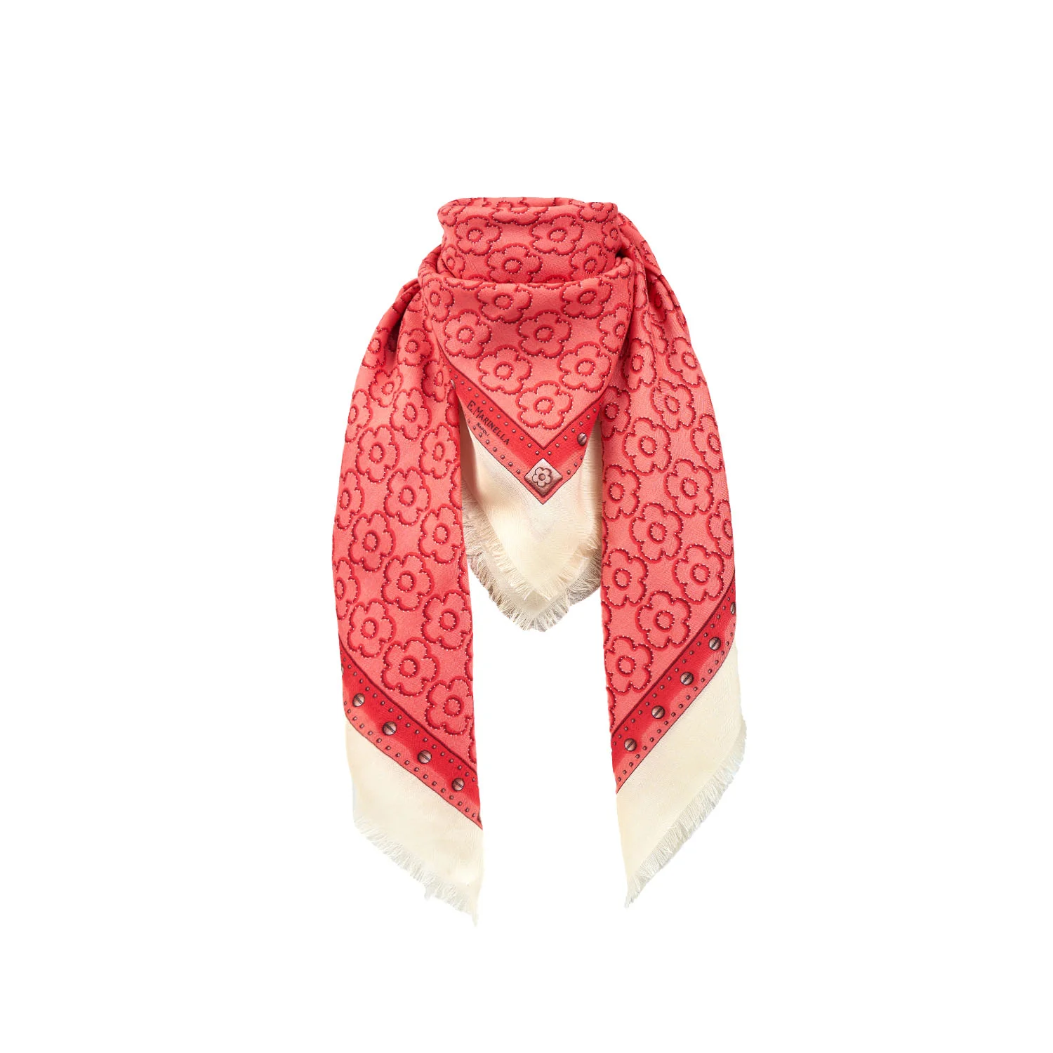 PINK STOLE 115 IN WOOL, SILK AND CASHMERE - Image 2