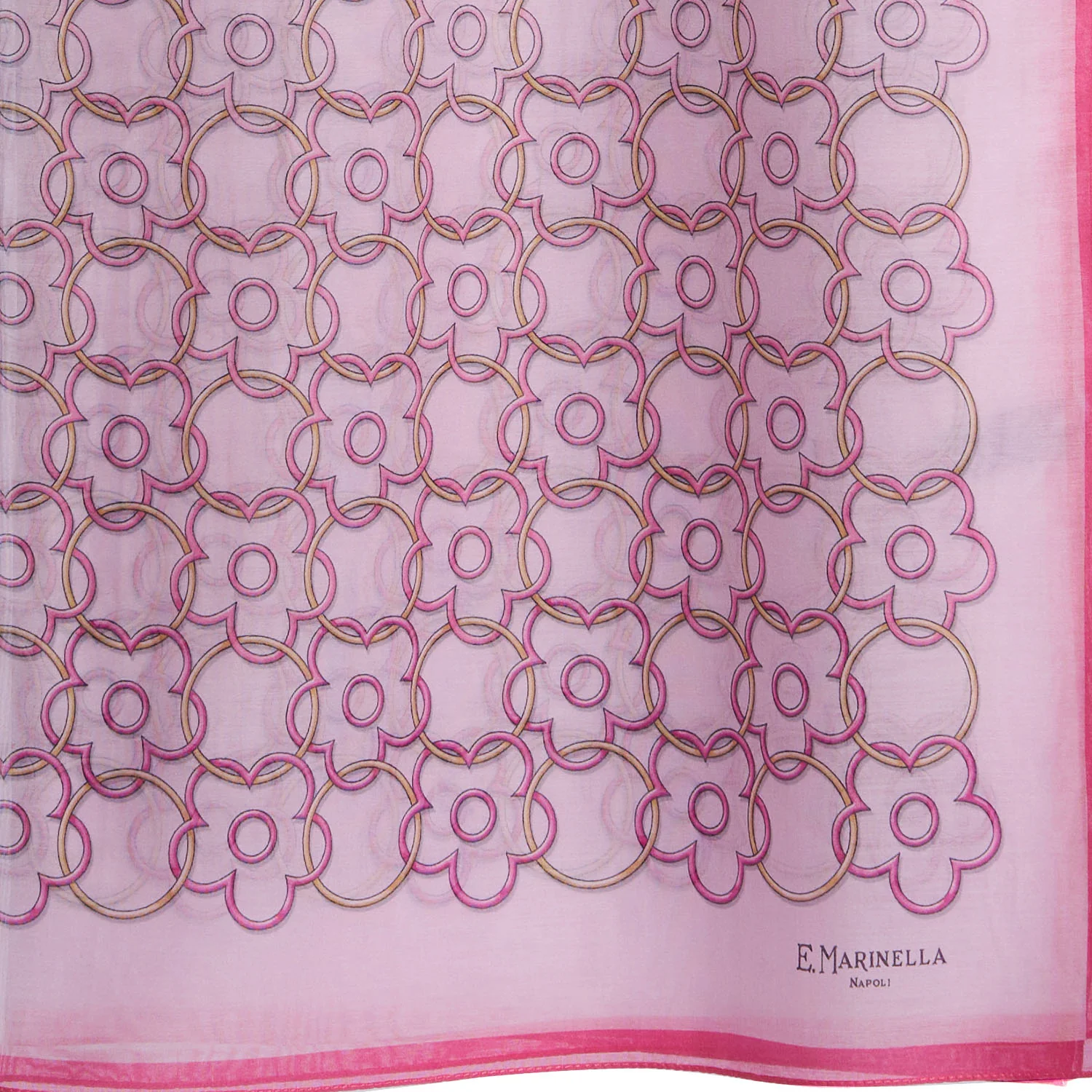 PINK STOLE IN COTTON VOILE AND SILK - Image 3