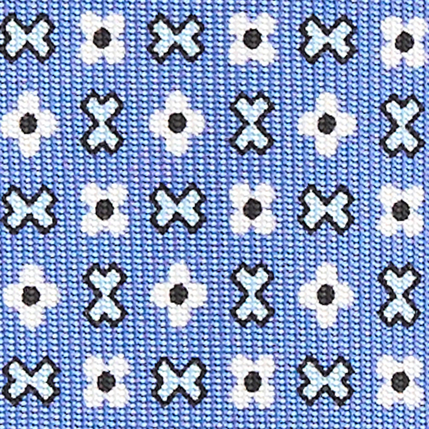POWDER BLUE 7 FOLD SARTORIAL SILK TIE - Image 4