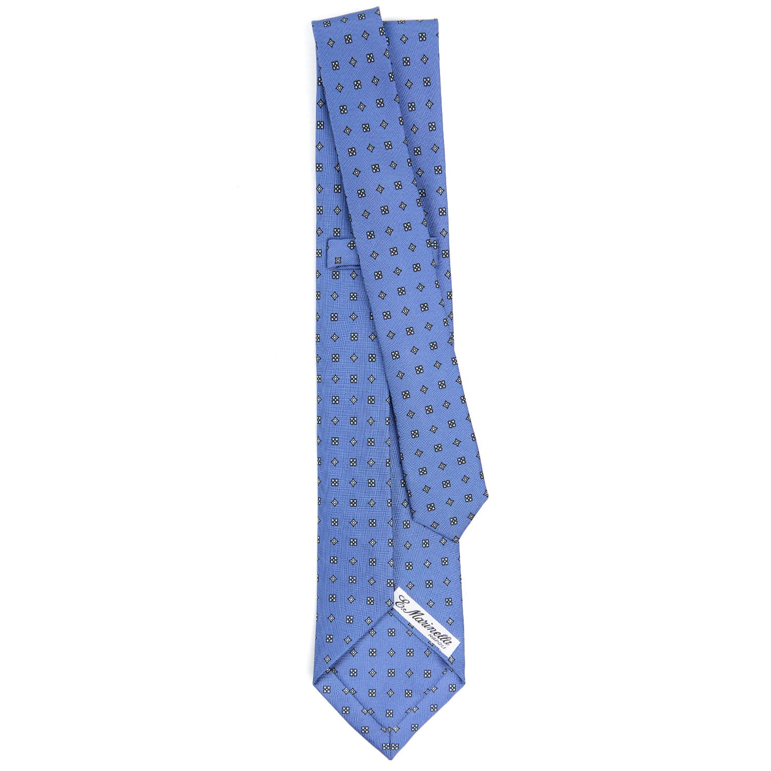 POWDER BLUE 9 FOLD SARTORIAL SILK TIE - Image 3