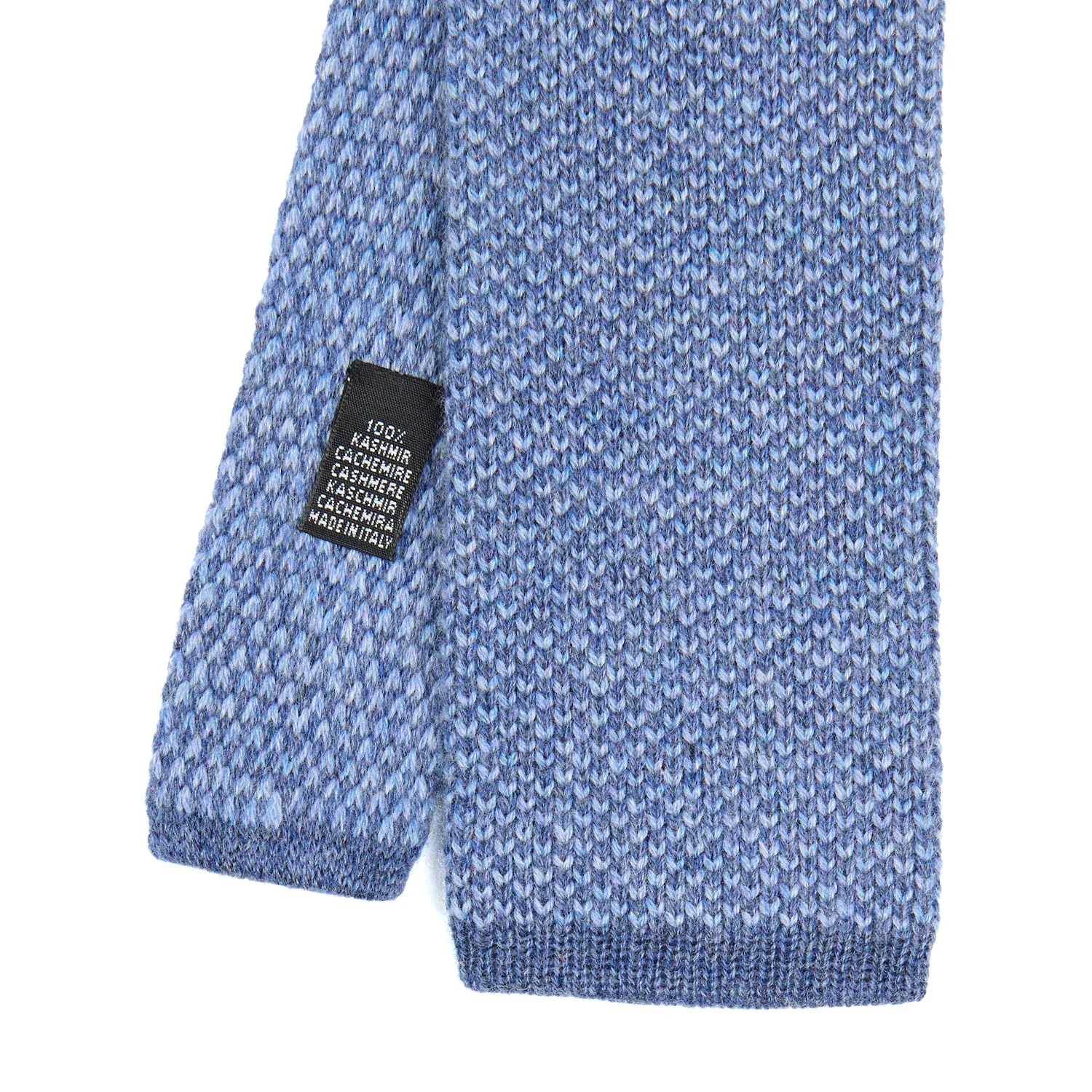 POWDER BLUE CASHMERE KNITTED TIE