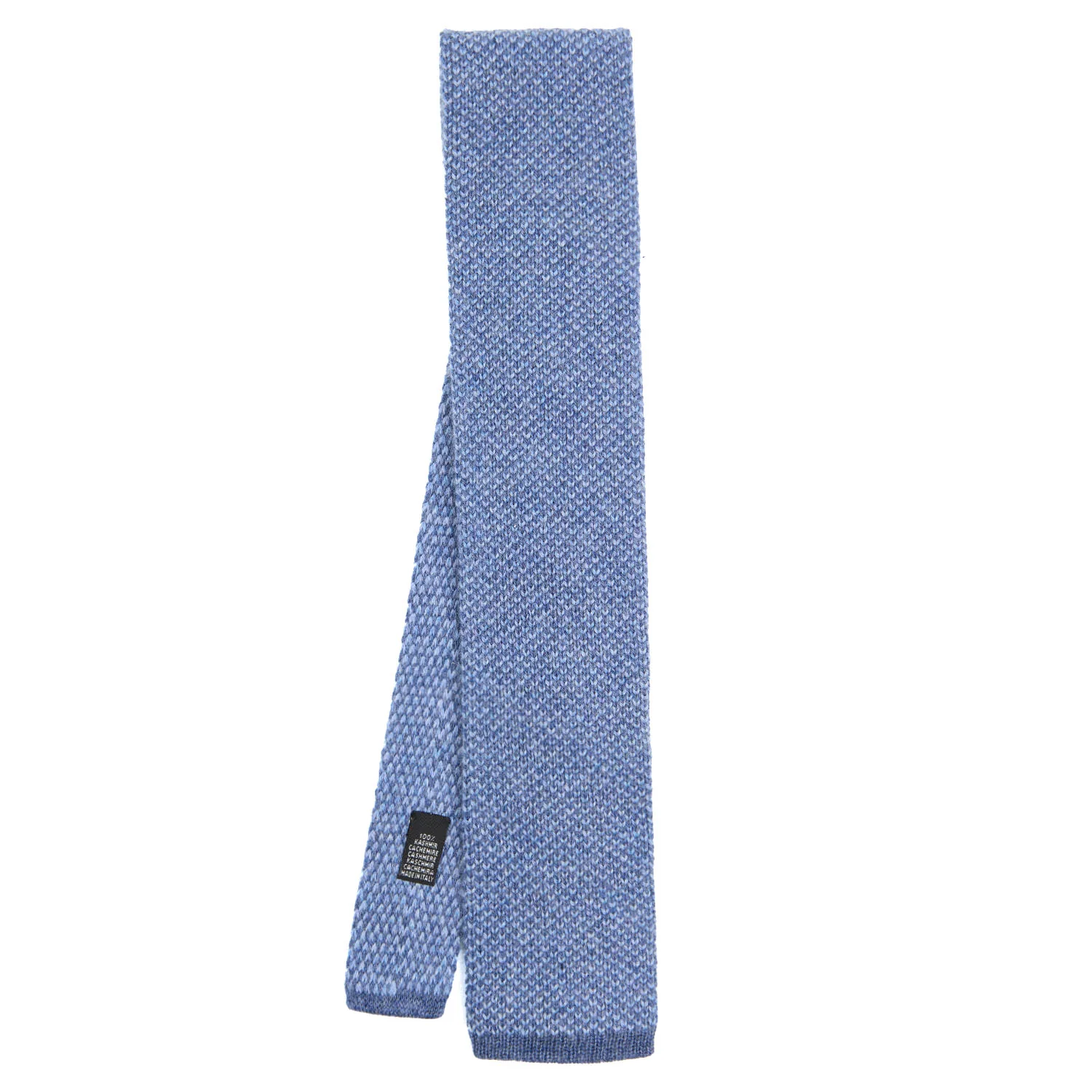 POWDER BLUE CASHMERE KNITTED TIE - Image 2
