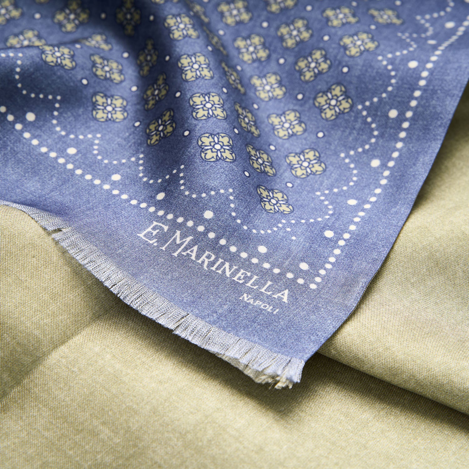POWDER BLUE DOUBLE SILK SCARF - Image 4