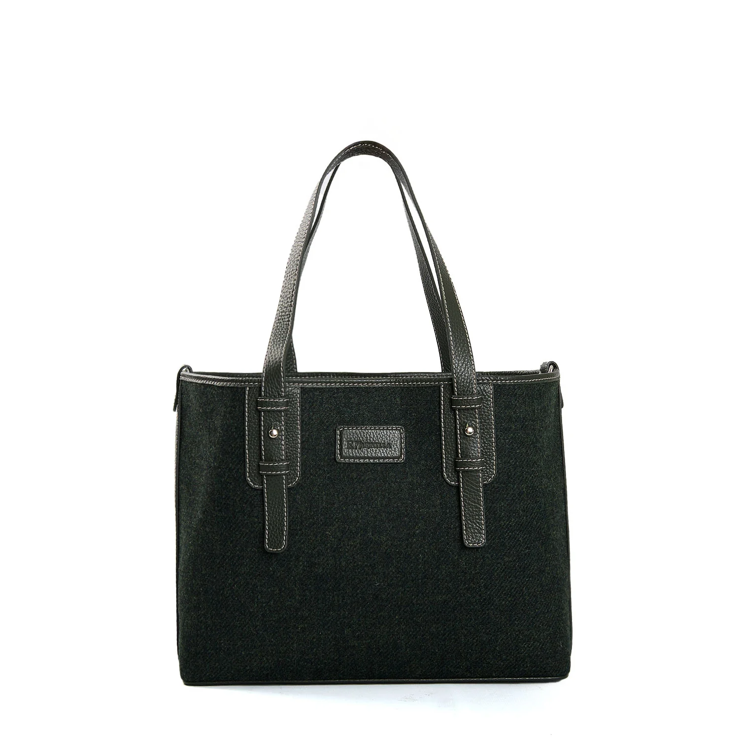DARK GREEN MIDI TOTE BAG