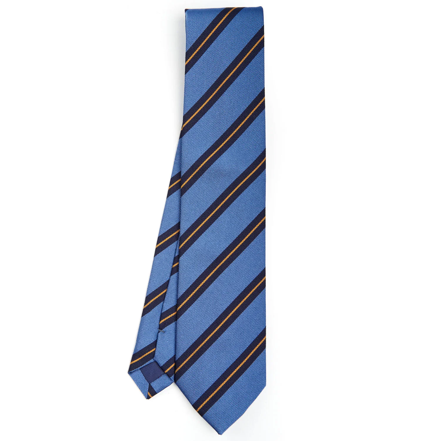 POWDER BLUE REGIMENTAL SILK TIE - Image 2