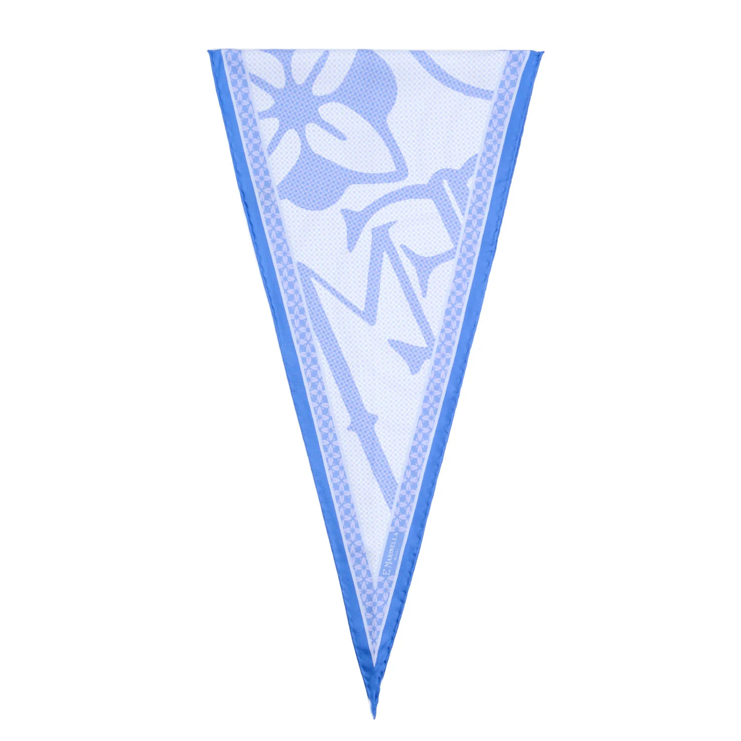 POWDER BLUE SILK DIAMOND SHAPE SCARF - Image 3