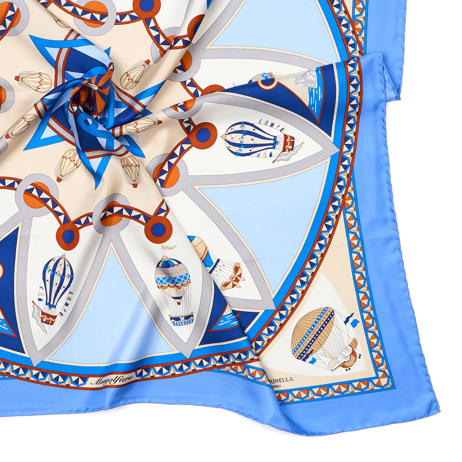 POWDER BLUE SILK SCARF 90 - Image 3
